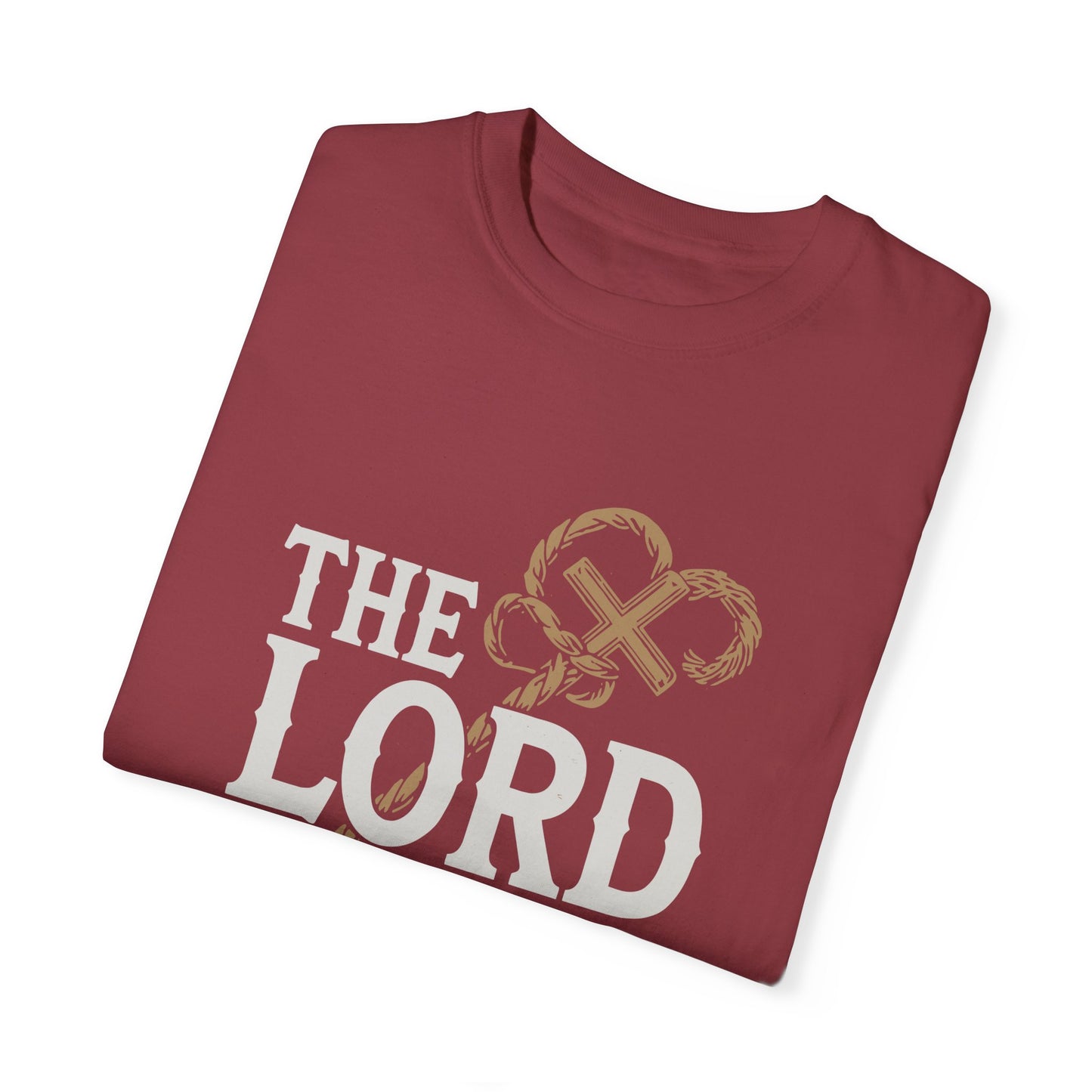 Unisex Garment-Dyed T-shirt - 'The Lord is My Shepherd' Psalm 23:1 Design - Christian Shirts and More