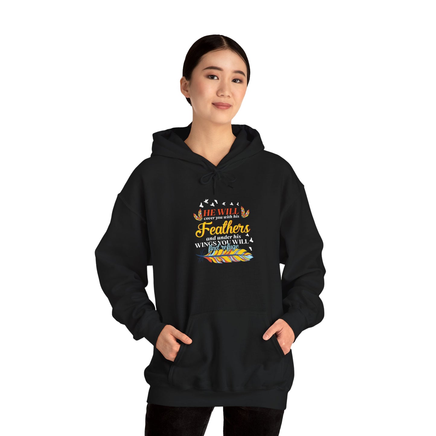 Feathers & Wings Unisex Heavy Blend™ Hooded Sweatshirt - Cozy Statement Piece for Nature Lovers