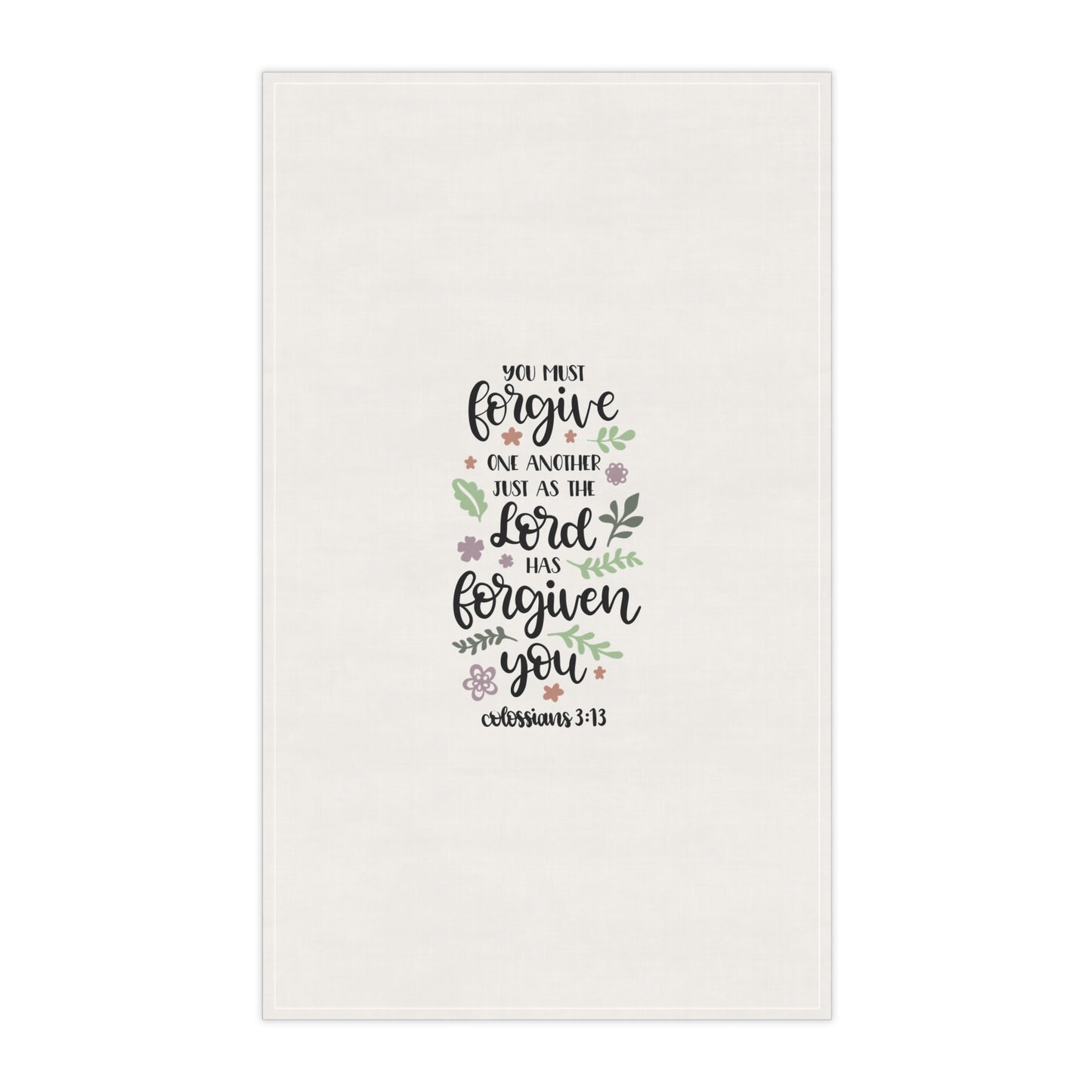 Inspirational Forgiveness Tea Towels - Cotton & Poly, Kitchen Decor, Bible Verse Gift