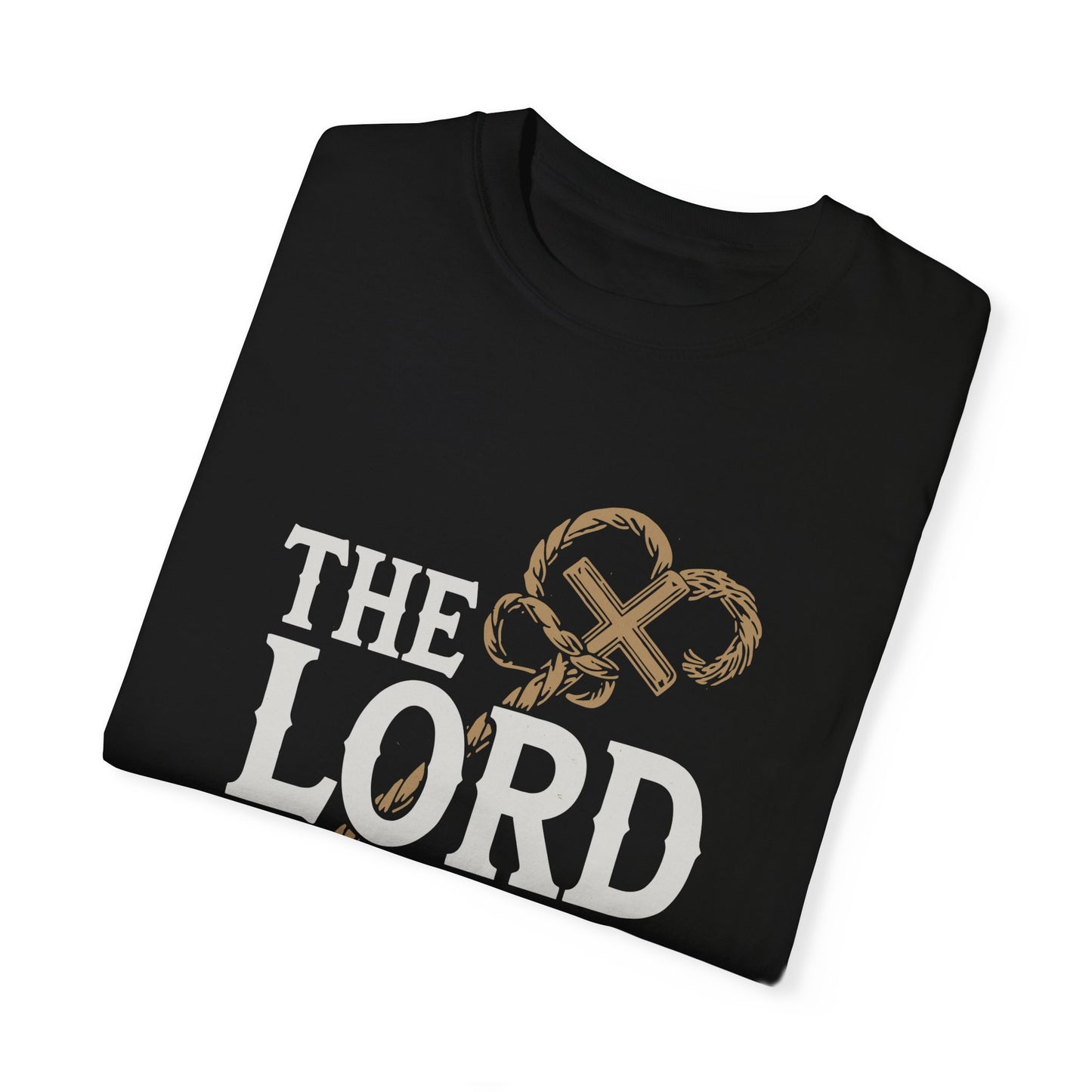 Unisex Garment-Dyed T-shirt - 'The Lord is My Shepherd' Psalm 23:1 Design - Christian Shirts and More