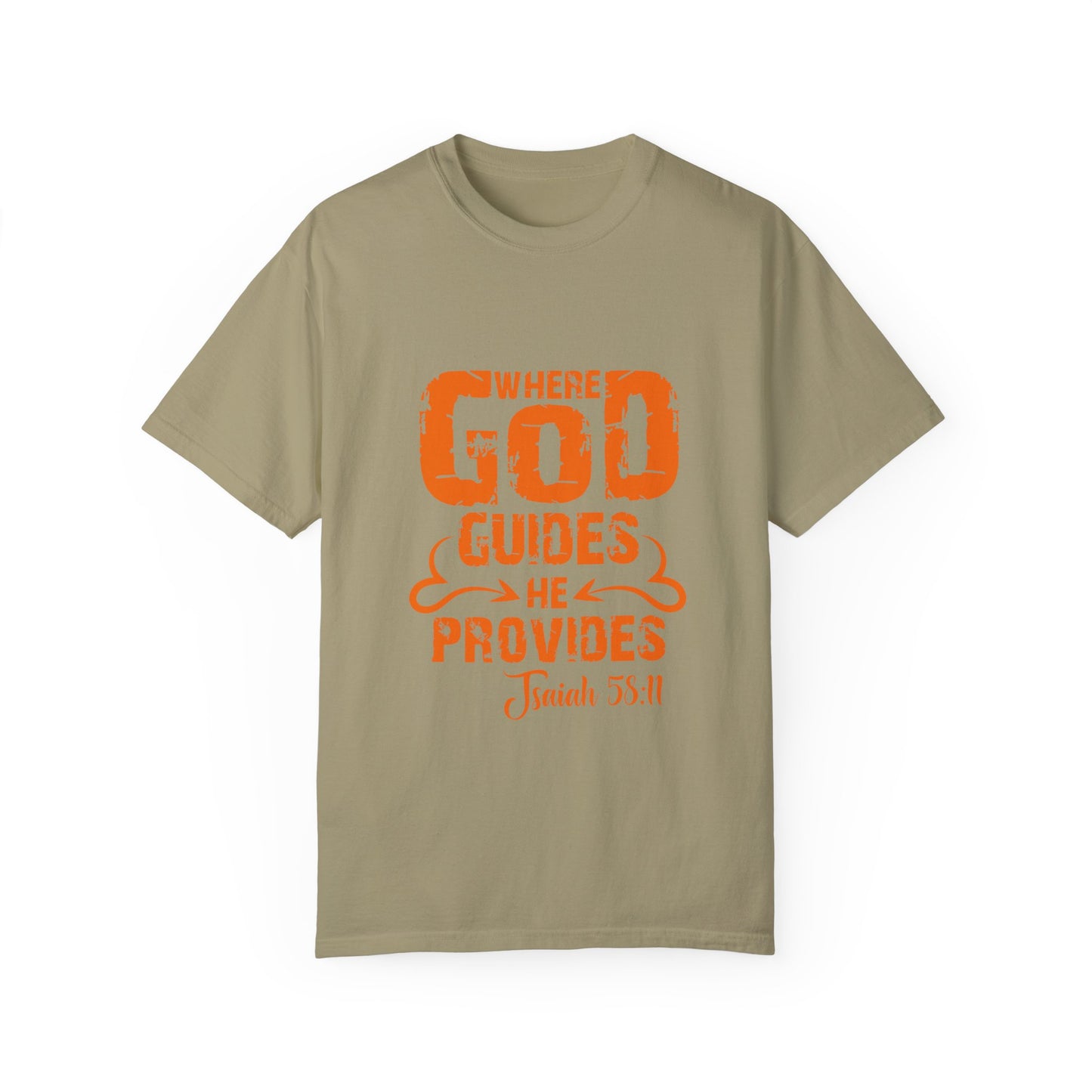 Inspirational Unisex T-Shirt - 'Where God Guides He Provides' | Faith-based Apparel - Christian Shirts and More