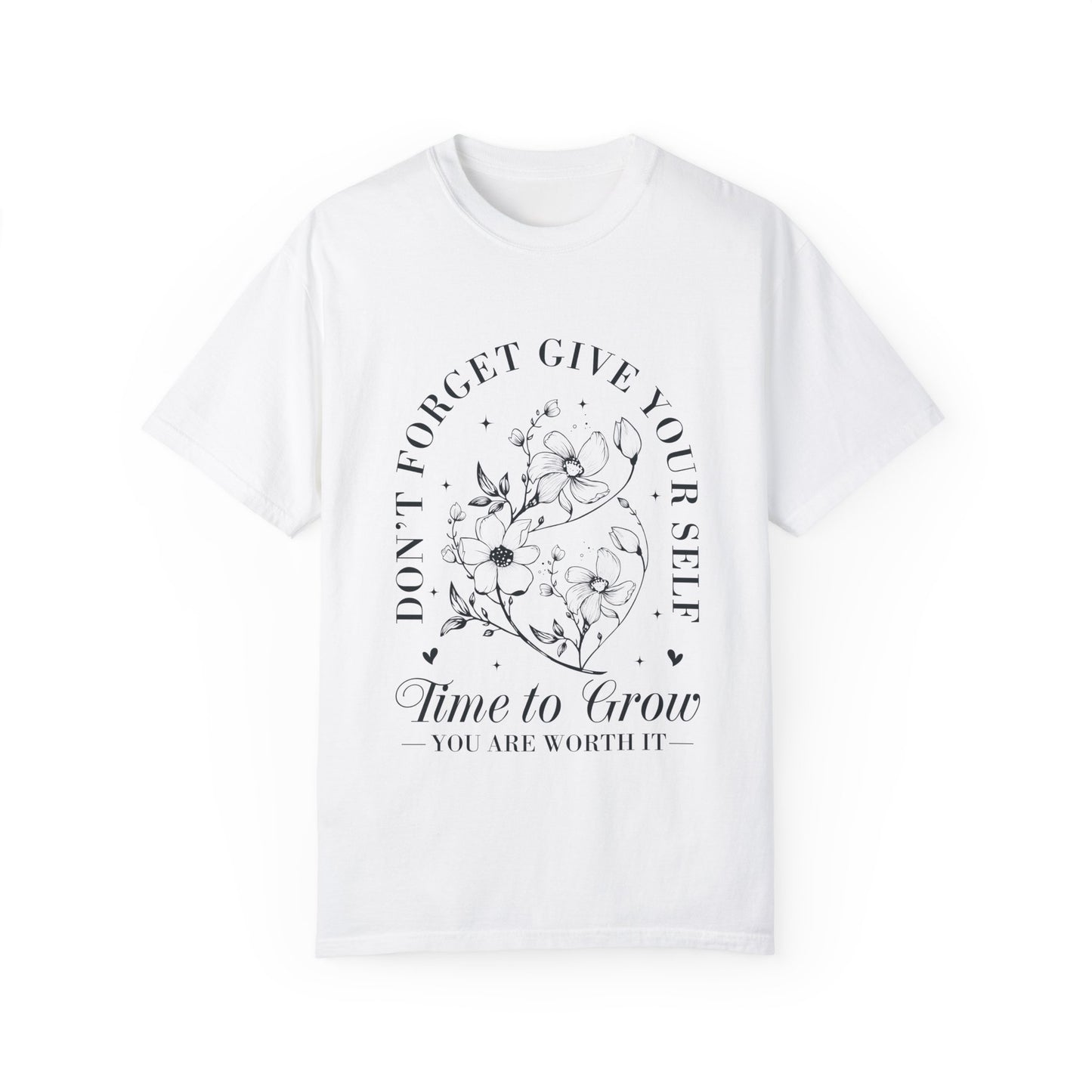Unisex Garment-Dyed T-shirt - Embrace Growth & Self-Care - Christian Shirts and More