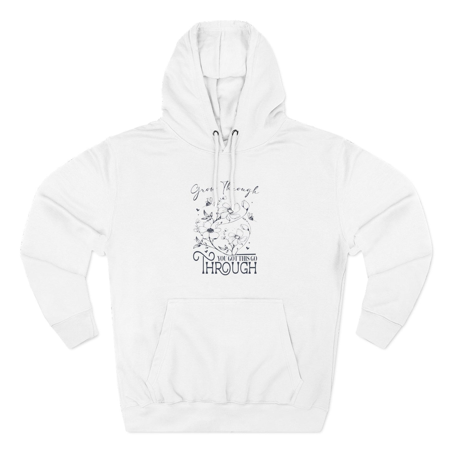 Inspirational Three-Panel Fleece Hoodie - 'Get Through' Collection - Christian Shirts and More