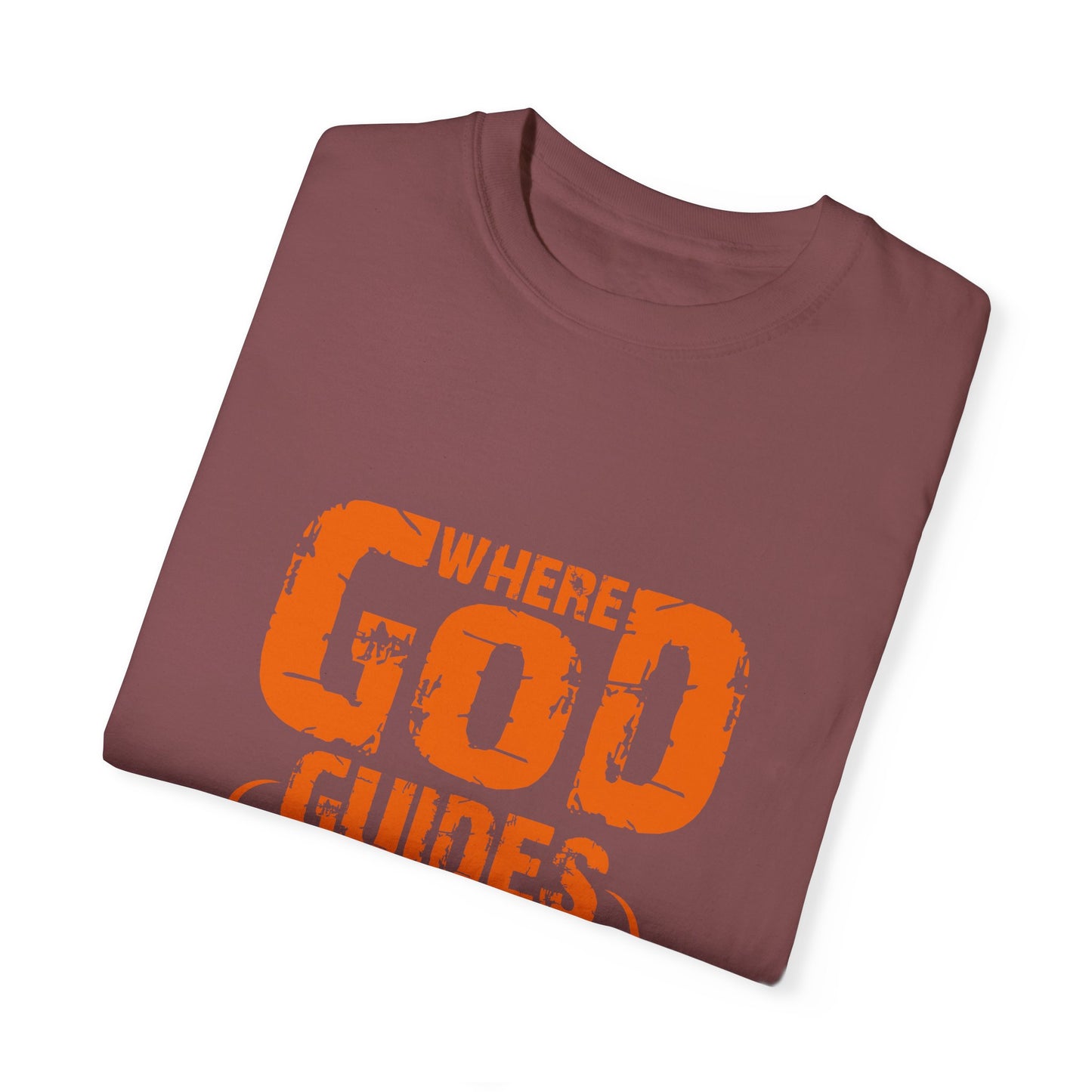 Inspirational Unisex T-Shirt - 'Where God Guides He Provides' | Faith-based Apparel - Christian Shirts and More