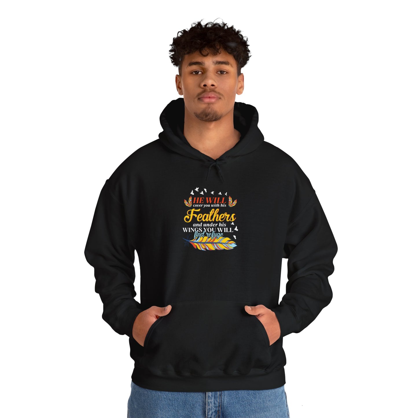 Feathers & Wings Unisex Heavy Blend™ Hooded Sweatshirt - Cozy Statement Piece for Nature Lovers