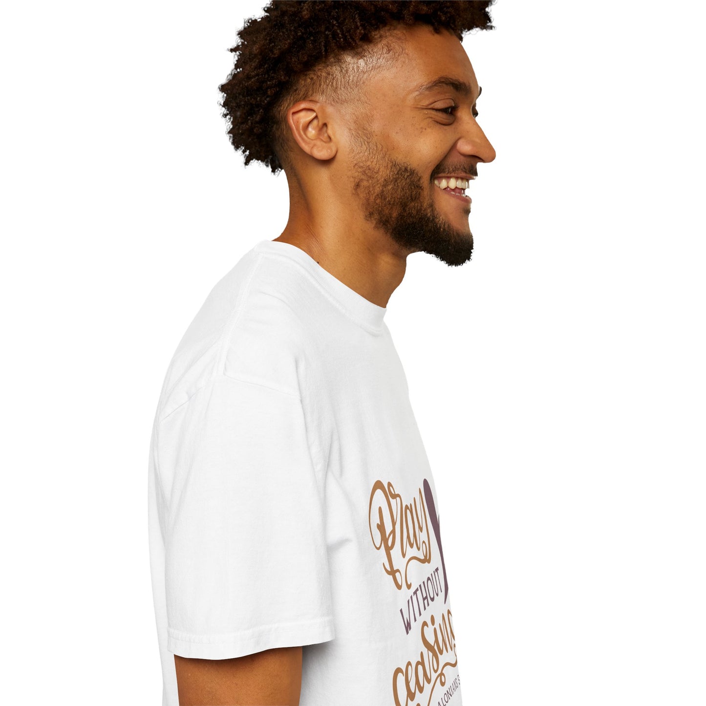 Inspirational Unisex Garment-Dyed T-Shirt - "Pray Without Ceasing" - Faith Based Apparel - Christian Shirts and More