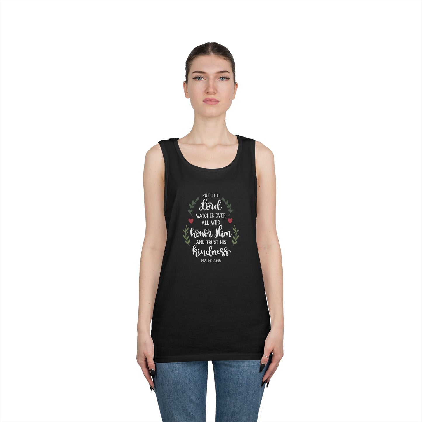Inspirational Unisex Heavy Cotton Tank Top - 'But the Lord Watches Over' Design