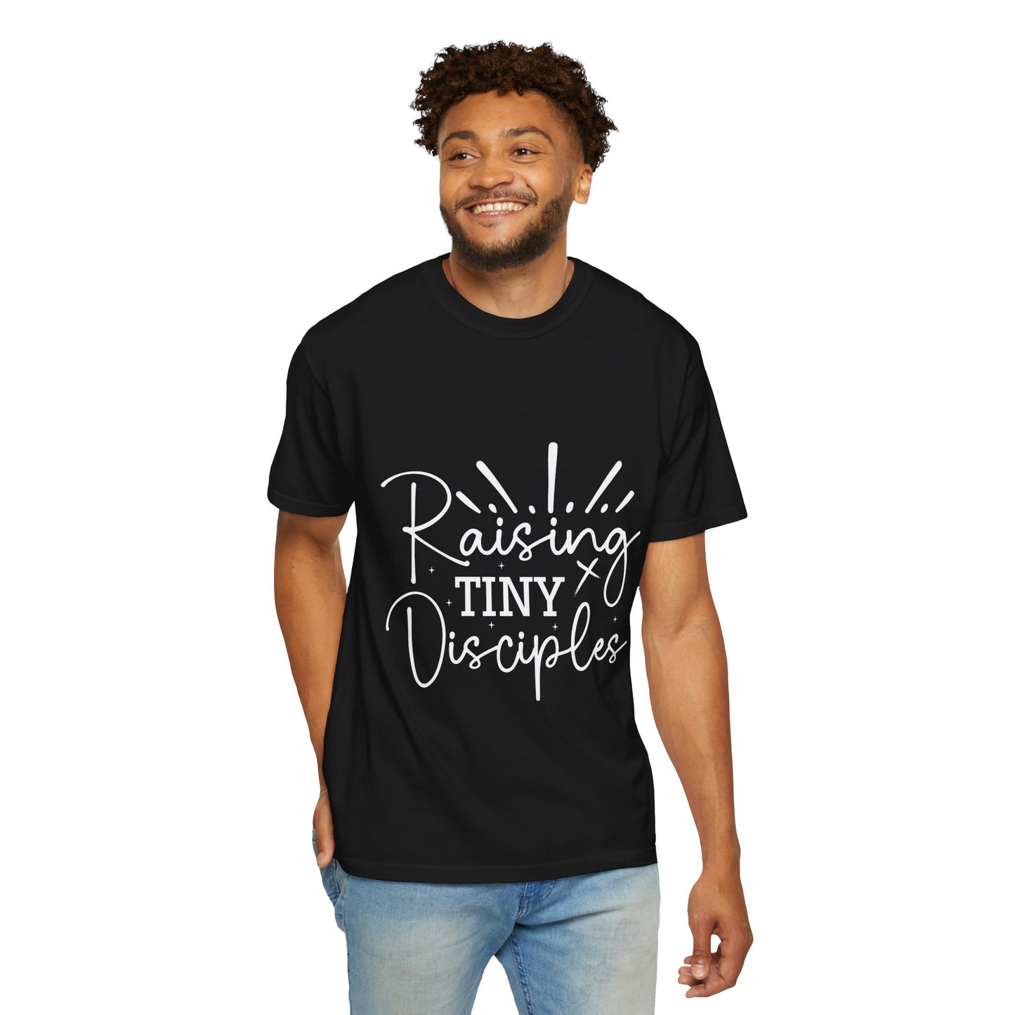 Raising Tiny Disciples Unisex Garment-Dyed T-Shirt - Faith-Based Apparel for Parents