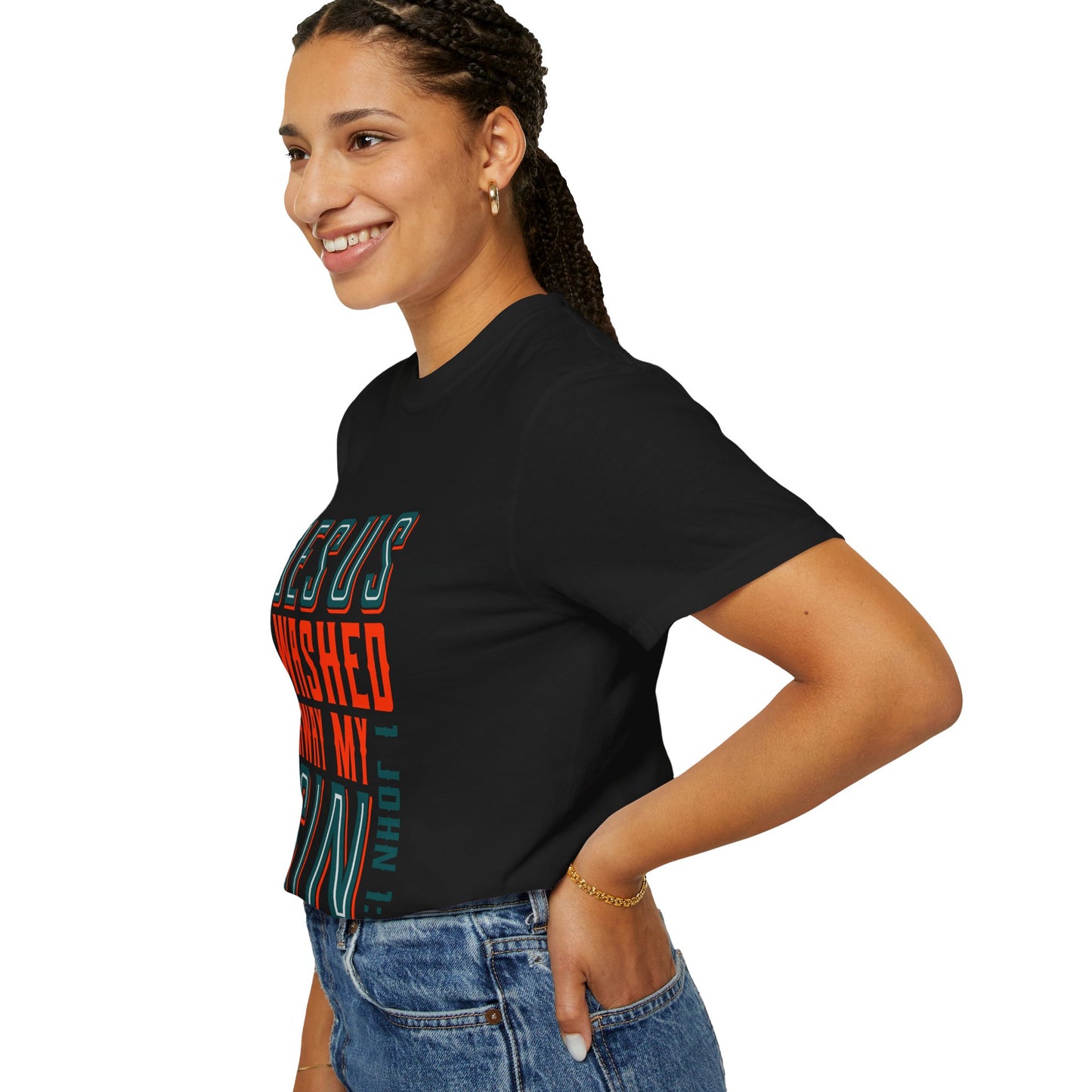 Jesus Washed Away My Sin T-Shirt - Unisex Garment-Dyed Tee - Christian Shirts and More