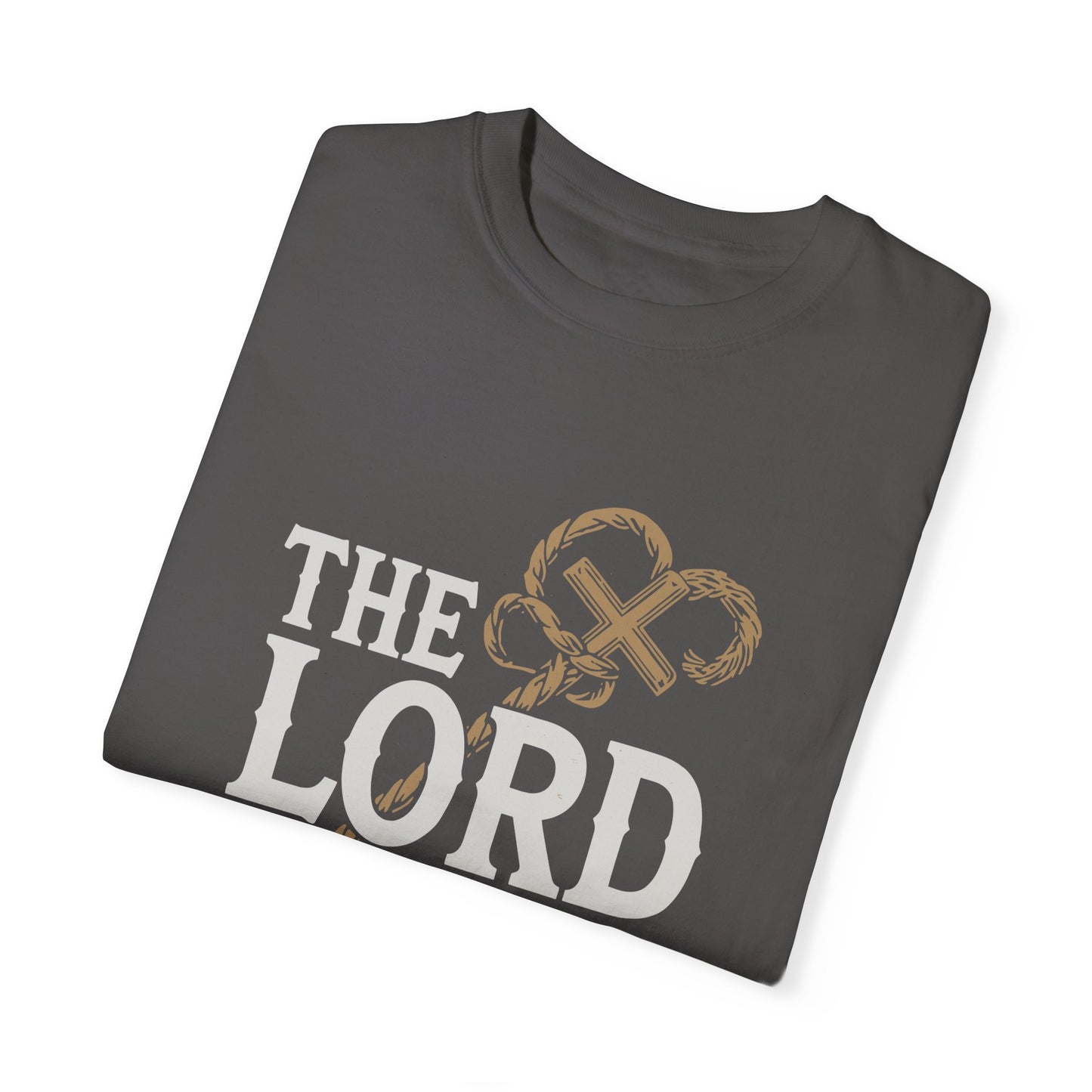 Unisex Garment-Dyed T-shirt - 'The Lord is My Shepherd' Psalm 23:1 Design - Christian Shirts and More