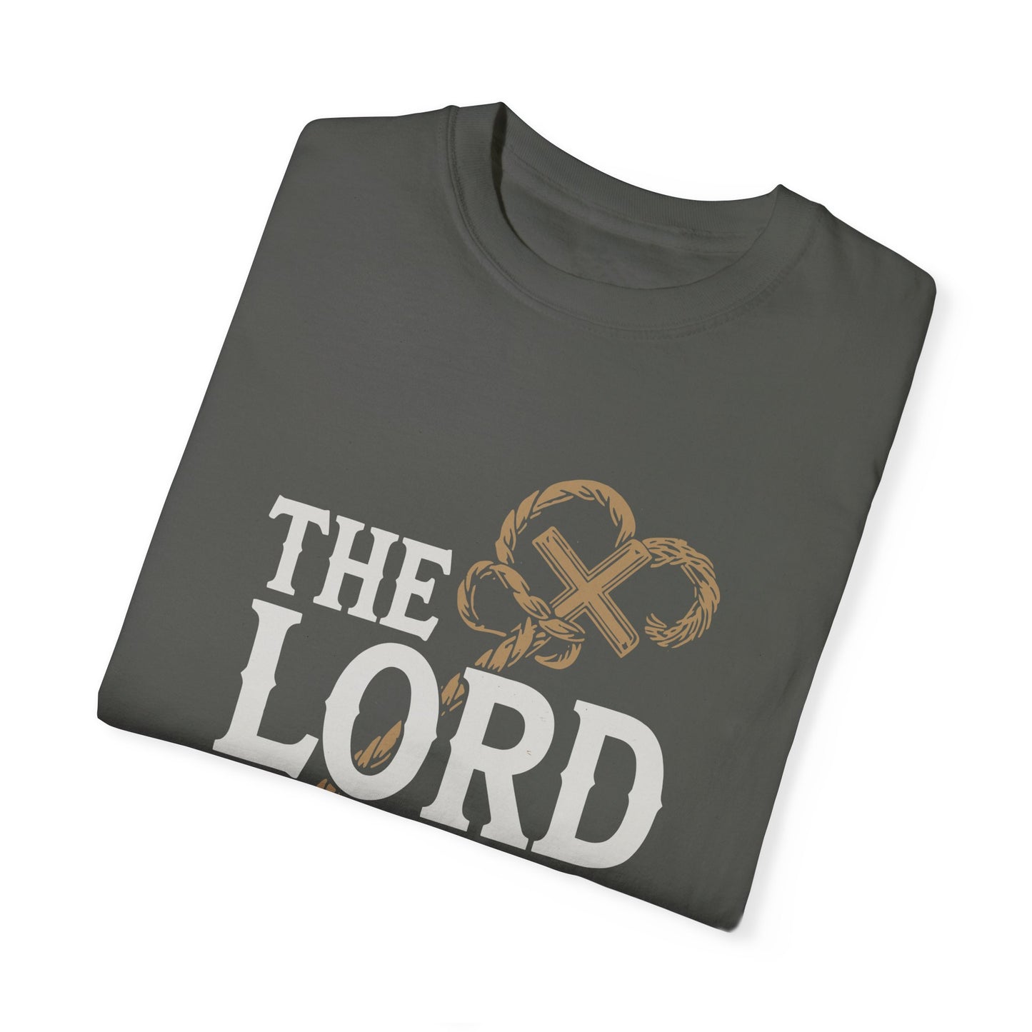 Unisex Garment-Dyed T-shirt - 'The Lord is My Shepherd' Psalm 23:1 Design - Christian Shirts and More