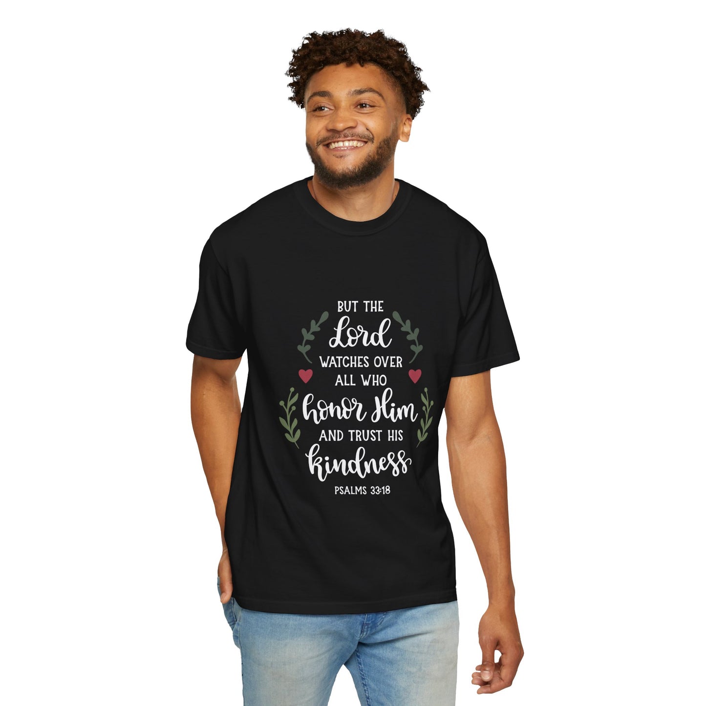 Garment-Dyed T-Shirt - "Honor Him and Trust His Kindness" - Faith-Based Apparel
