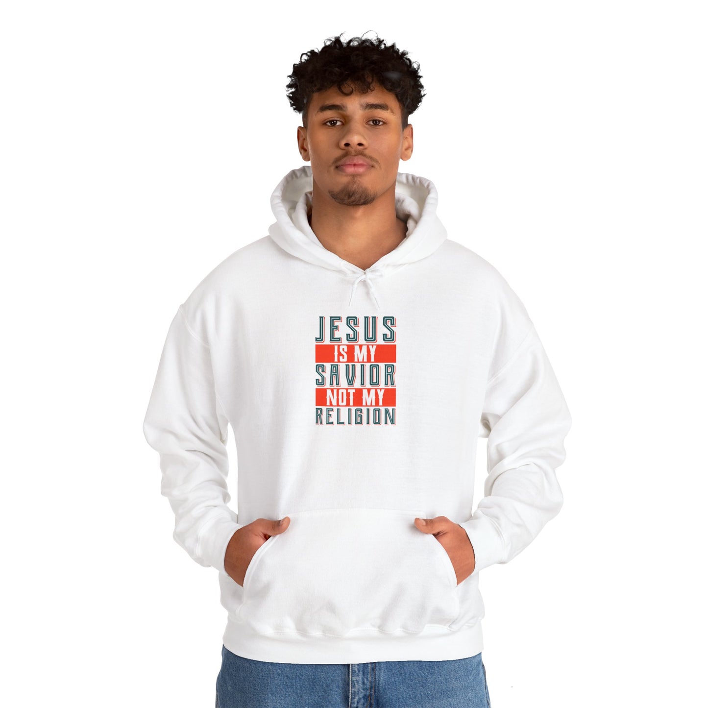 Savior Not Religion Unisex Hoodie - Faith-Based Heavy Blend Sweatshirt - Christian Shirts and More