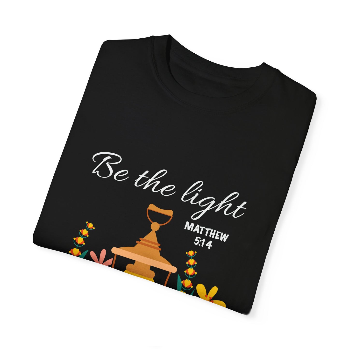 Christian Lantern T-Shirt - "Be the Light" Inspirational Tee - Christian Shirts and More