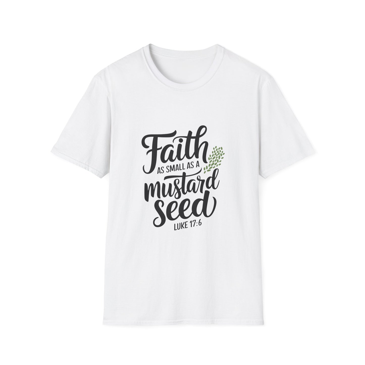 Faith Mustard Seed Unisex T-Shirt - Inspirational Luke 17:6 Tee - Christian Shirts and More