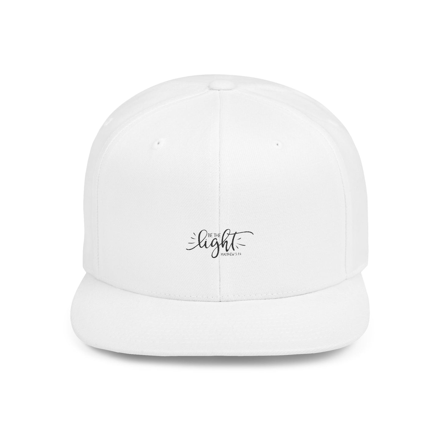 Custom Inspirational Light Flat Bill Snapback Hat - Christian Shirts and More
