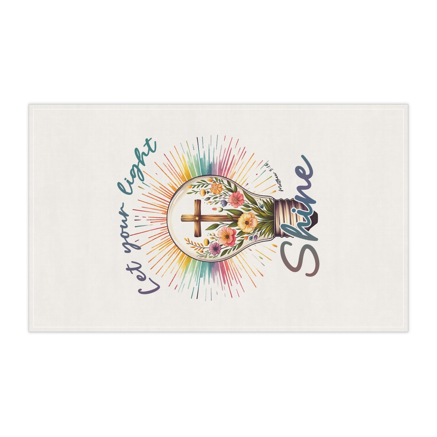 Inspirational Cotton Tea Towels – "Let Your Light Shine"
