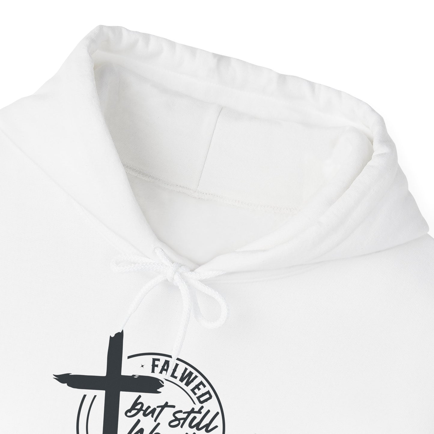 Unisex Heavy Blend™ Hooded Sweatshirt - 'Fallen but Still Worthy' Inspirational Hoodie - Christian Shirts and More