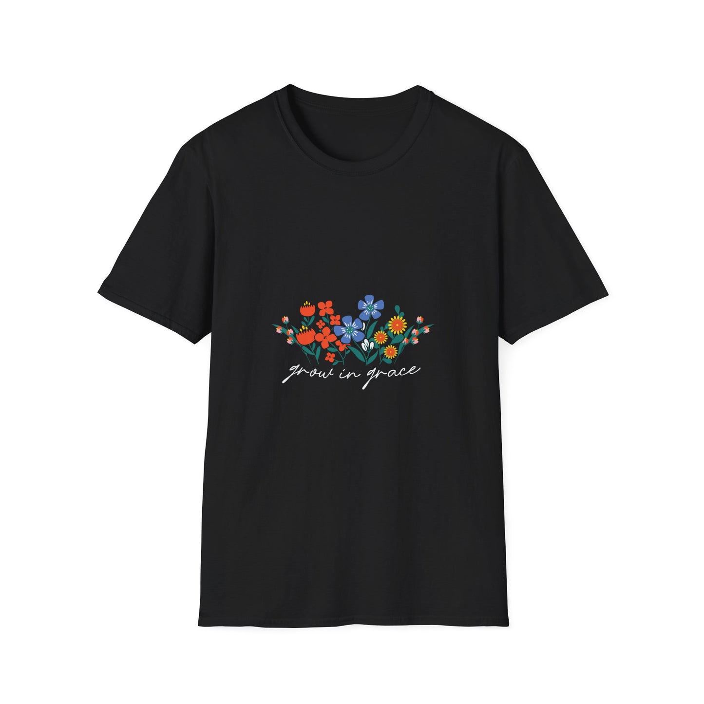 Garden in Peace Unisex Softstyle T-Shirt - Floral Design for Nature Lovers - Christian Shirts and More