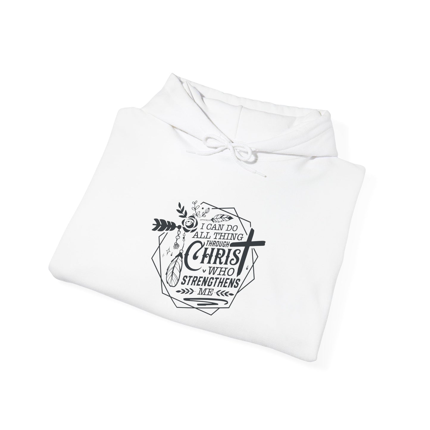 Christ Is My Strength Unisex Hoodie - Heavy Blend™ Sweatshirt for Comfort and Faith - Christian Shirts and More