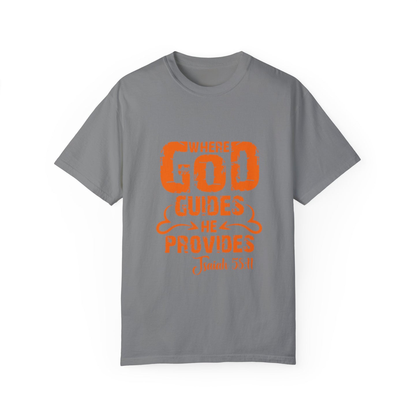 Inspirational Unisex T-Shirt - 'Where God Guides He Provides' | Faith-based Apparel - Christian Shirts and More