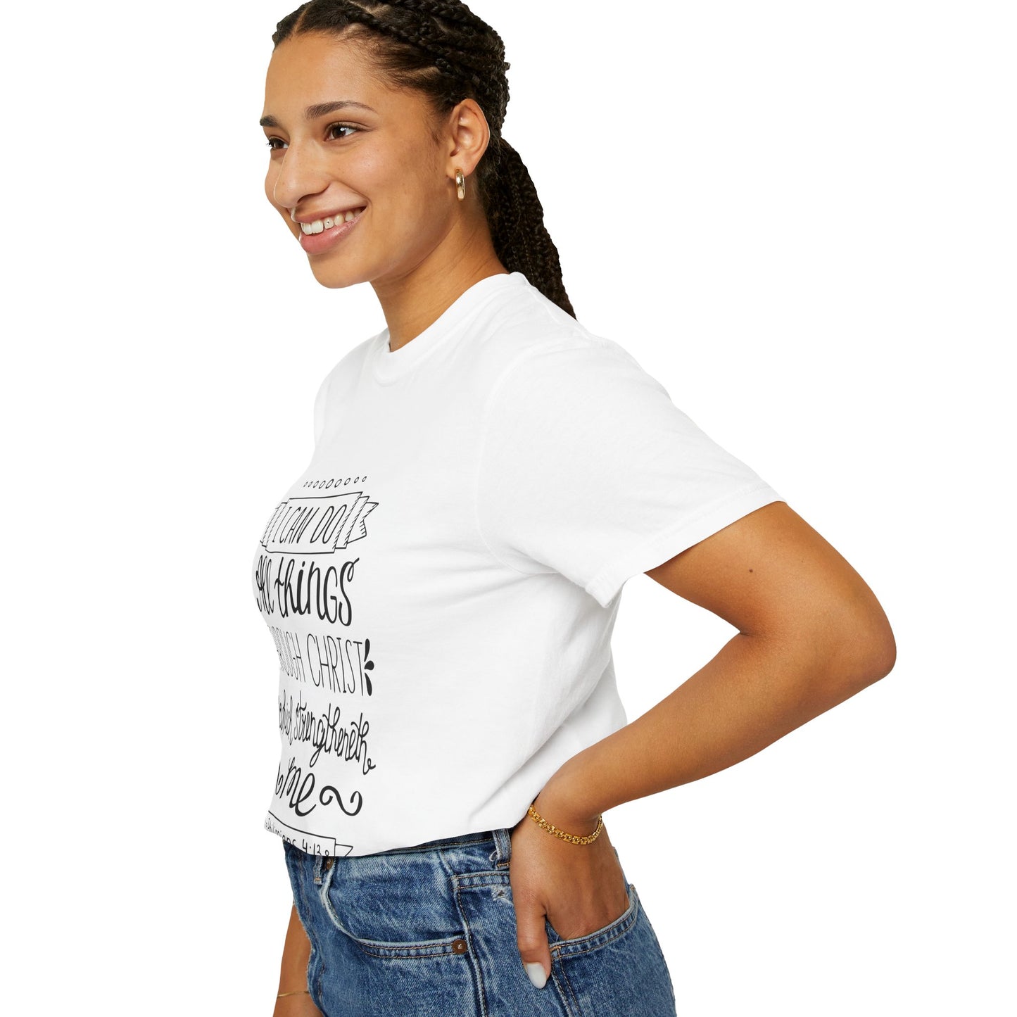 Inspirational Christian Tee - 'I Can Do All Things Through Christ' - Unisex Garment-Dyed T-Shirt