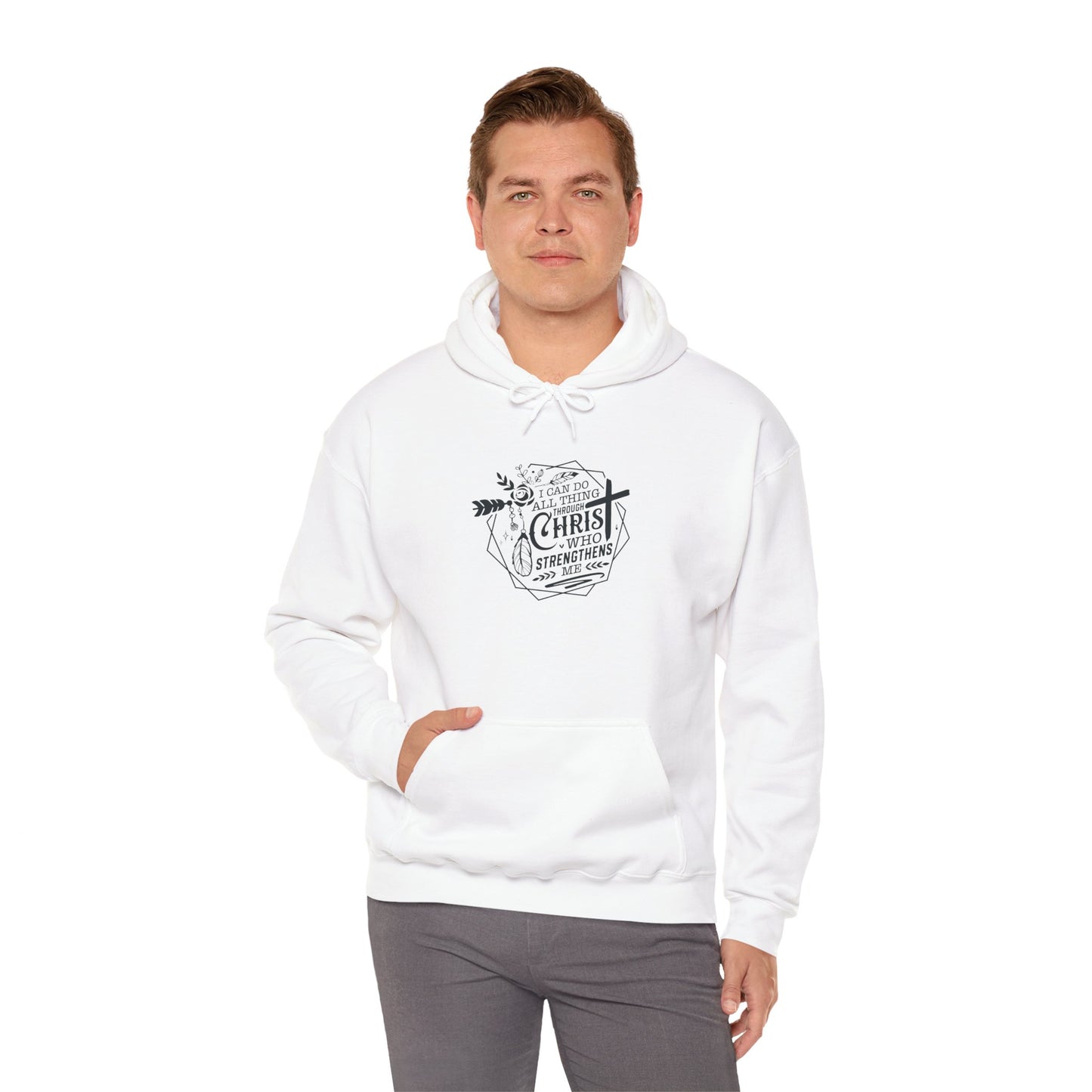 Christ Is My Strength Unisex Hoodie - Heavy Blend™ Sweatshirt for Comfort and Faith - Christian Shirts and More