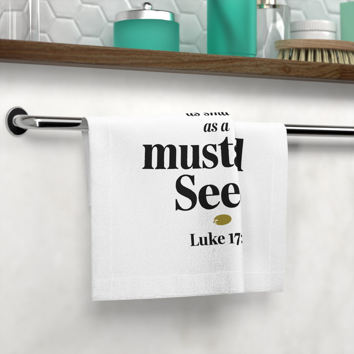 Inspirational Face Towel: Faith as Small as a Mustard Seed