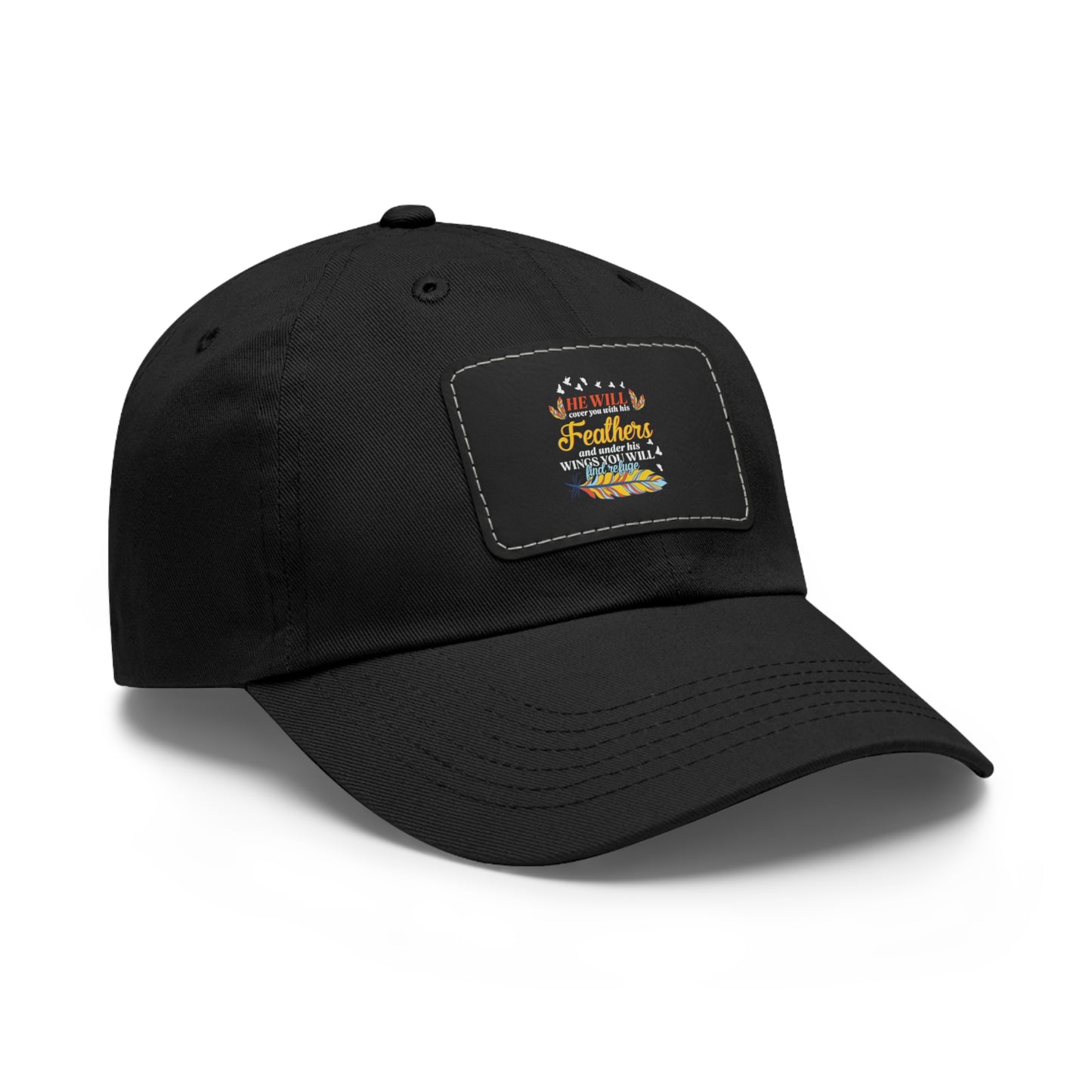 Feathered Dad Hat with Leather Patch | Casual Stylish Cap for Men & Women