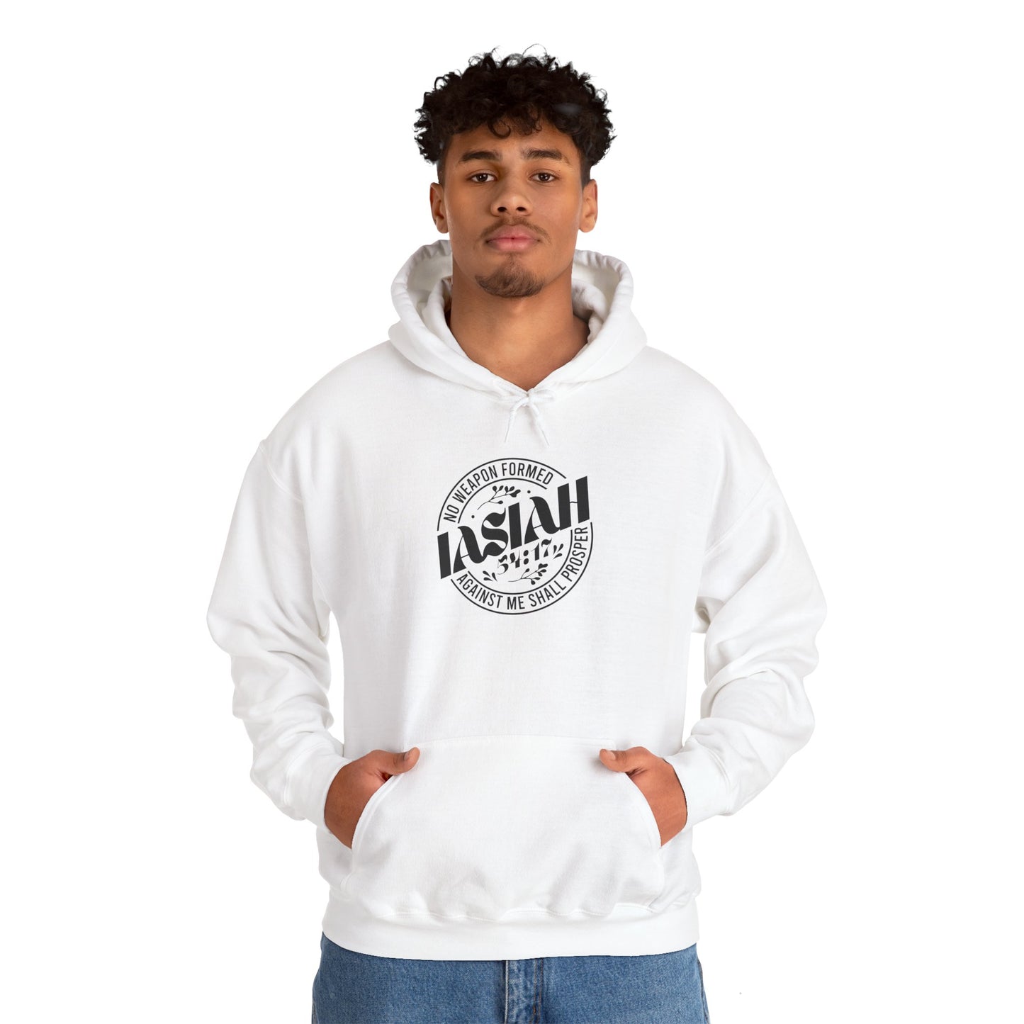 Unisex Inspirational Quote Hoodie - "Against Me Shall Prevail" - Christian Shirts and More