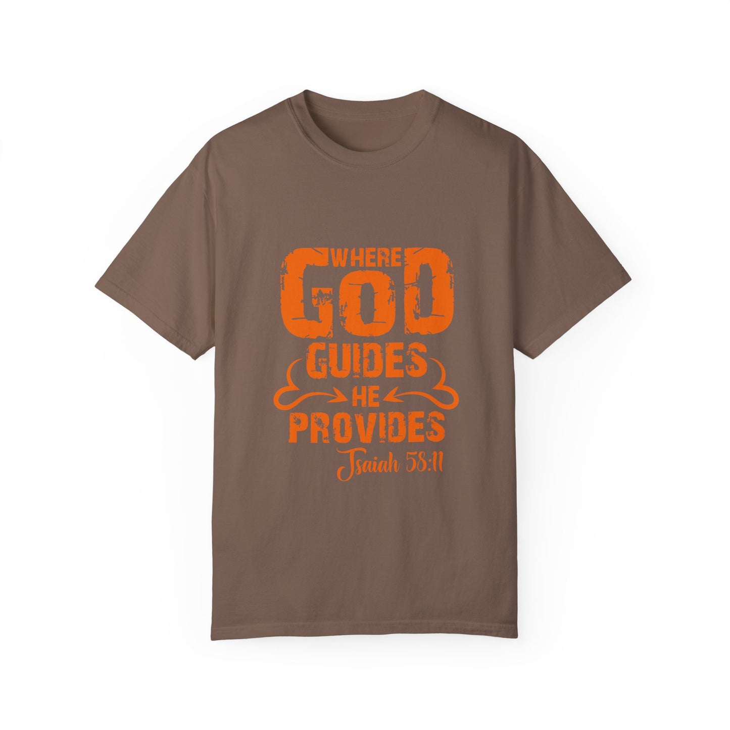 Inspirational Unisex T-Shirt - 'Where God Guides He Provides' | Faith-based Apparel - Christian Shirts and More