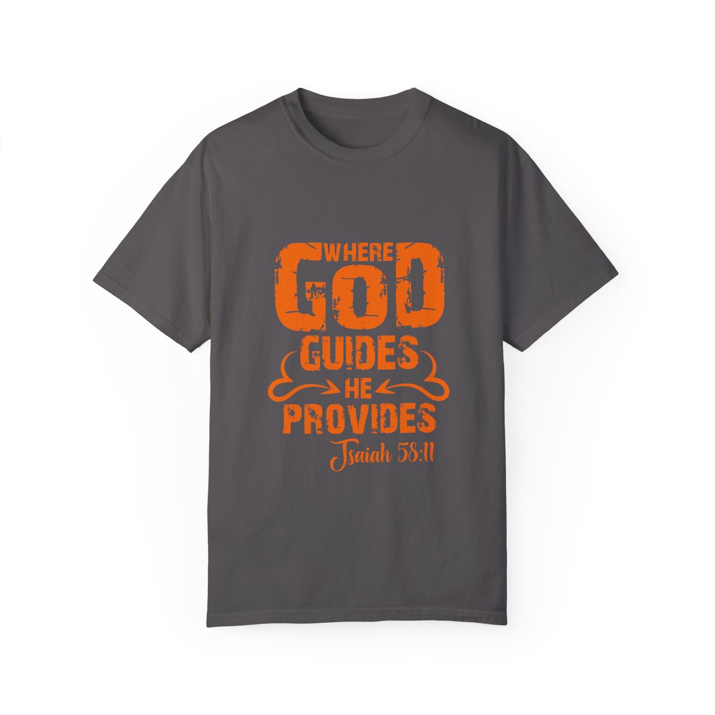 Inspirational Unisex T-Shirt - 'Where God Guides He Provides' | Faith-based Apparel - Christian Shirts and More