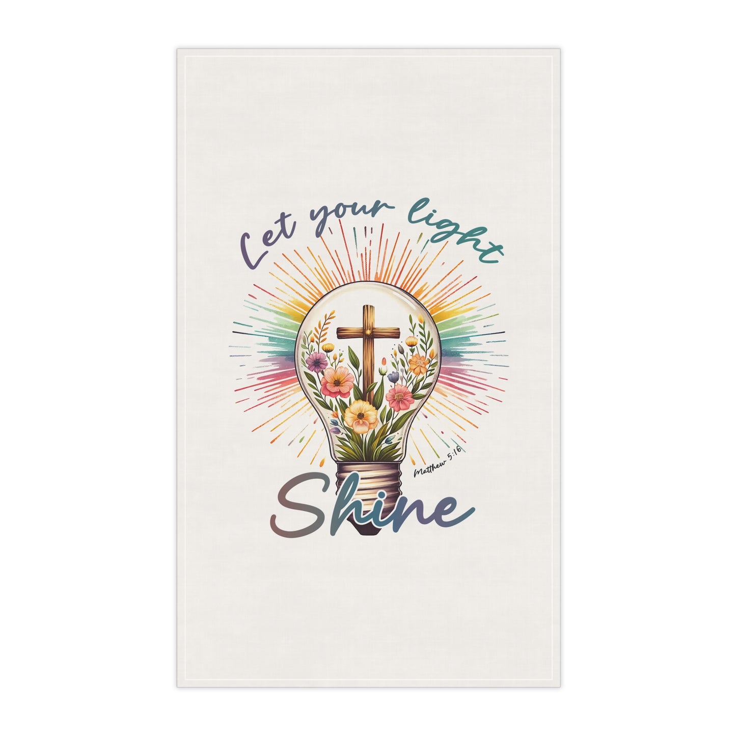 Inspirational Cotton Tea Towels – "Let Your Light Shine"