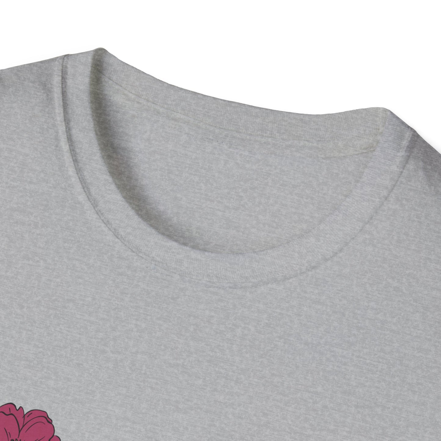 Grow in Grace Unisex Softstyle T-Shirt - Inspirational Floral Design - Christian Shirts and More