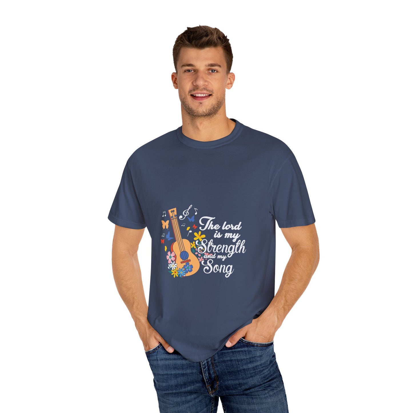 Inspirational Unisex T-Shirt - "The Lord is my Strength and my Song" - Christian Shirts and More