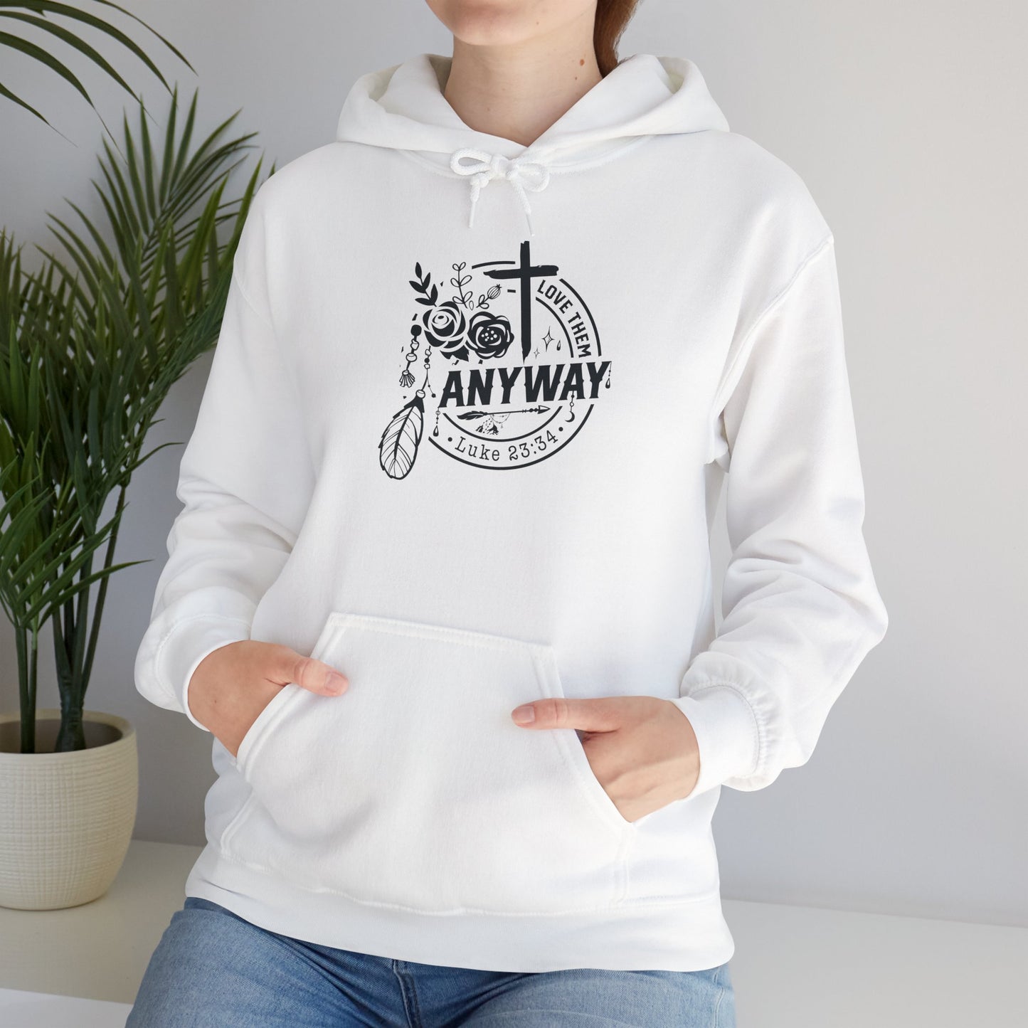 Inspirational Floral Hooded Sweatshirt - Unisex Heavy Blend™ - Christian Shirts and More