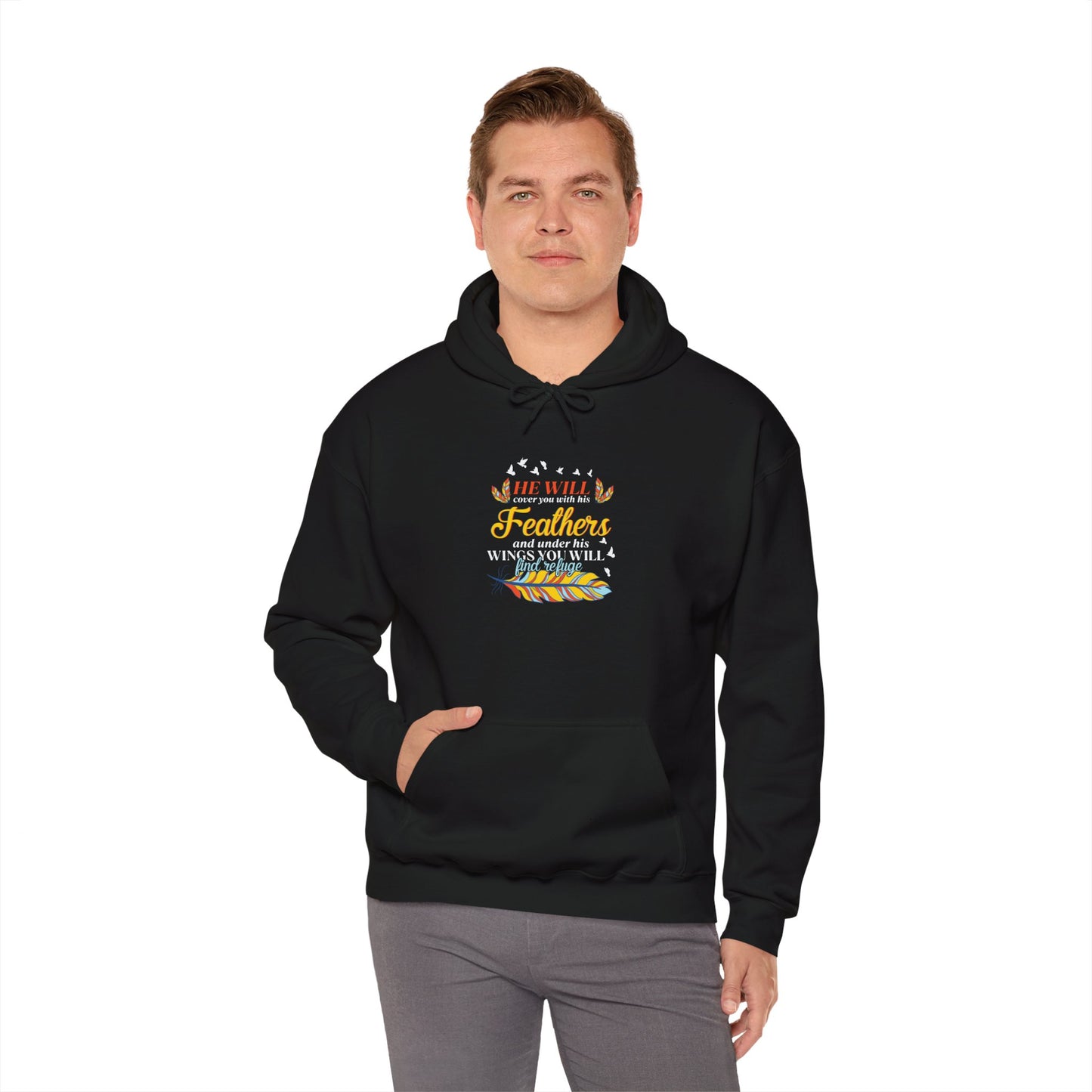 Feathers & Wings Unisex Heavy Blend™ Hooded Sweatshirt - Cozy Statement Piece for Nature Lovers
