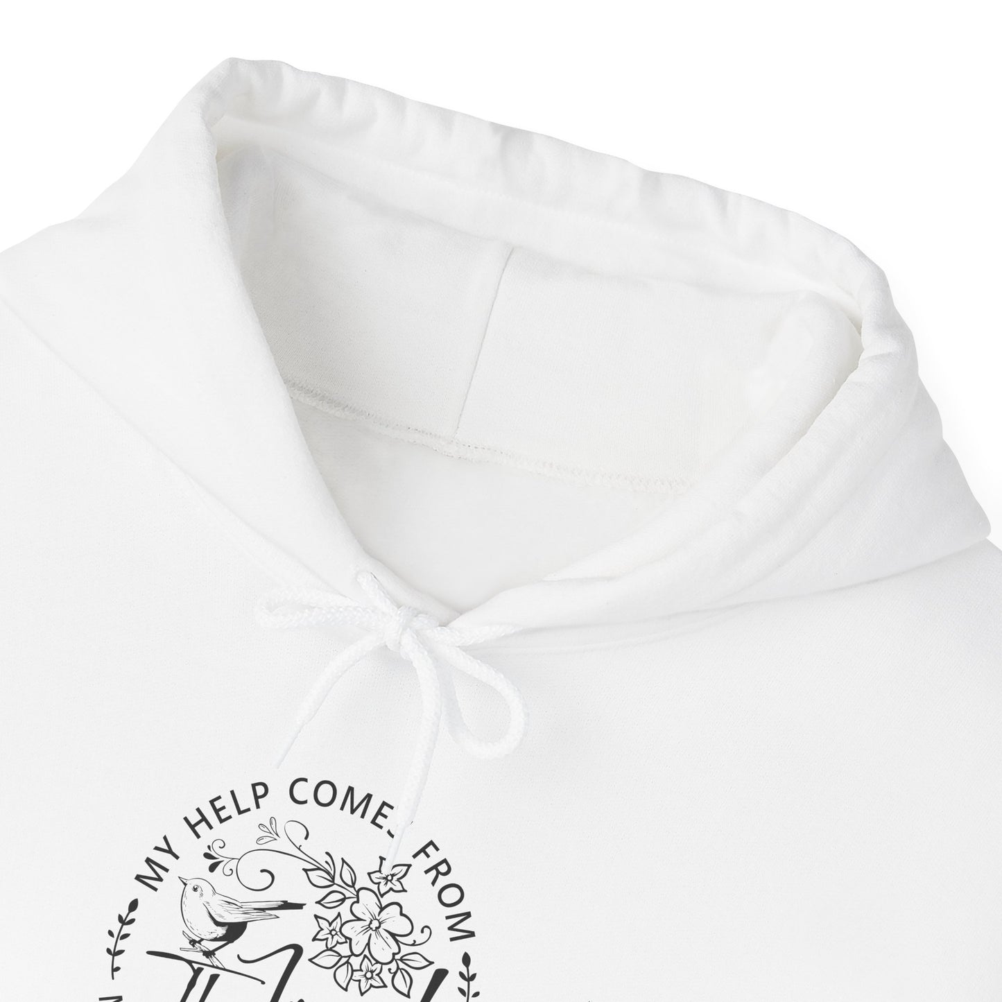 Faith-Inspired Unisex Heavy Blend™ Hooded Sweatshirt - 'Help Comes From The Lord' - Christian Shirts and More