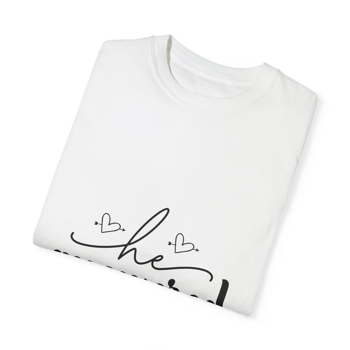 He Answered Unisex Garment-Dyed T-Shirt - Inspirational Faith Tee