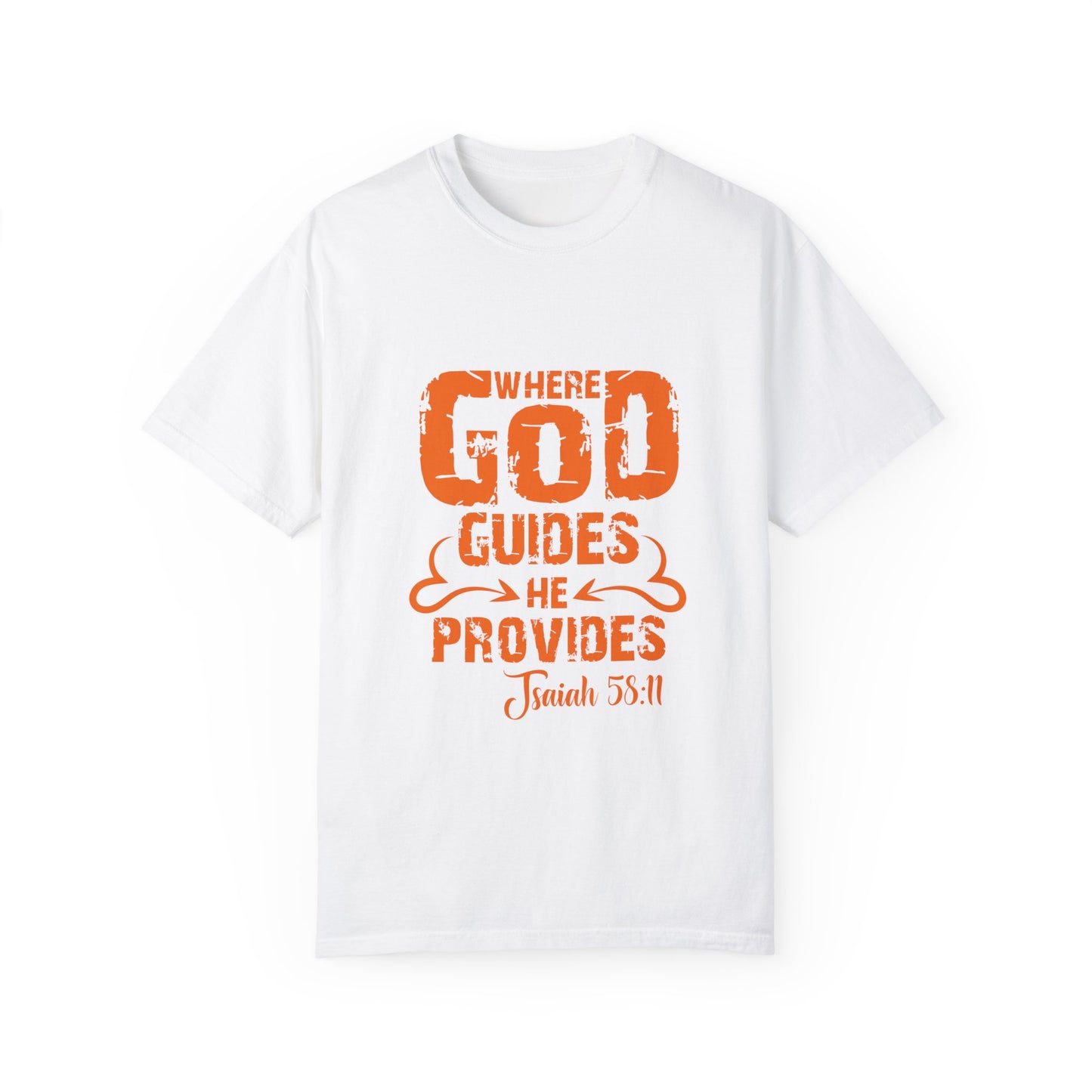 Inspirational Unisex T-Shirt - 'Where God Guides He Provides' | Faith-based Apparel - Christian Shirts and More