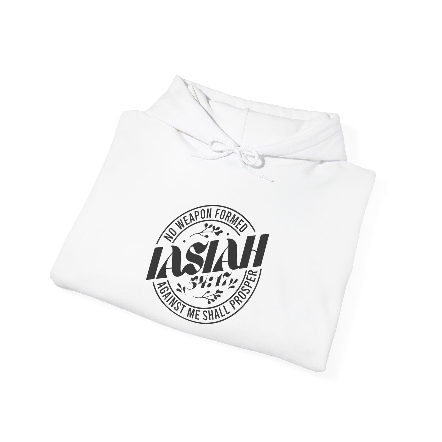 Unisex Inspirational Quote Hoodie - "Against Me Shall Prevail" - Christian Shirts and More