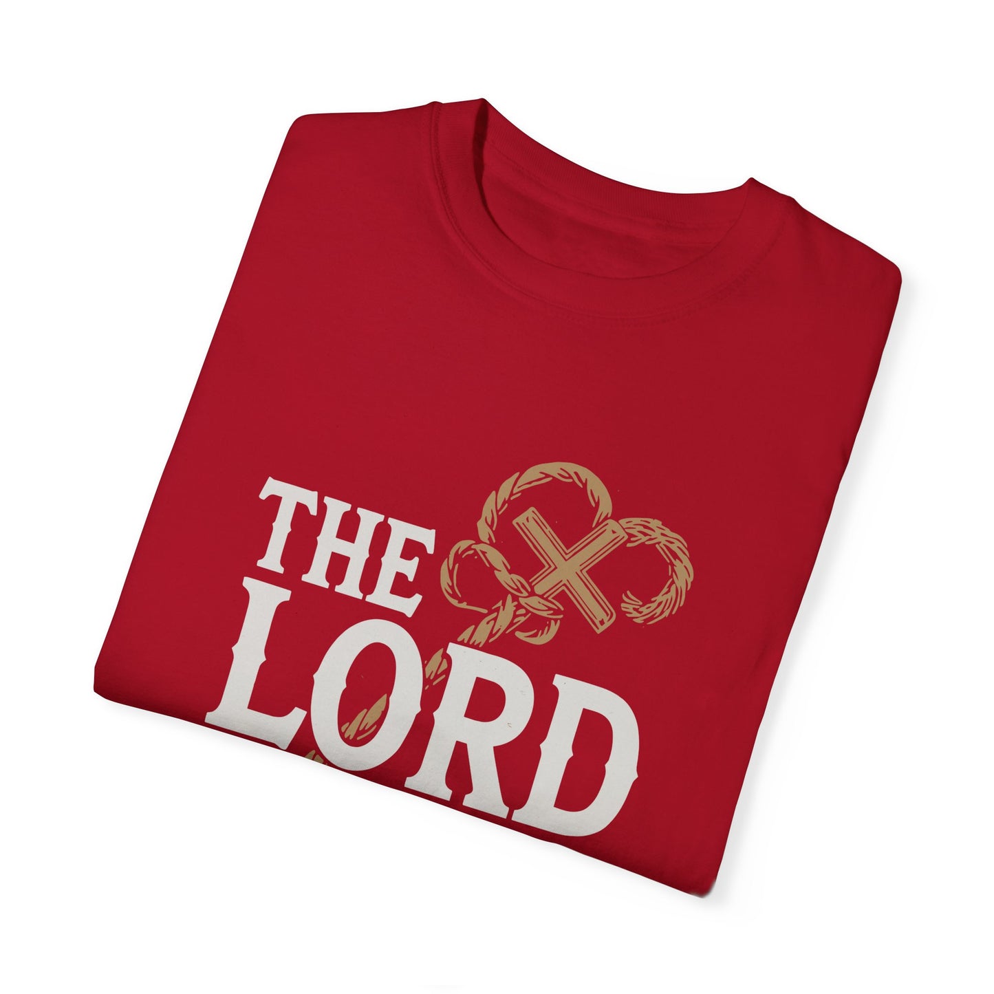 Unisex Garment-Dyed T-shirt - 'The Lord is My Shepherd' Psalm 23:1 Design - Christian Shirts and More