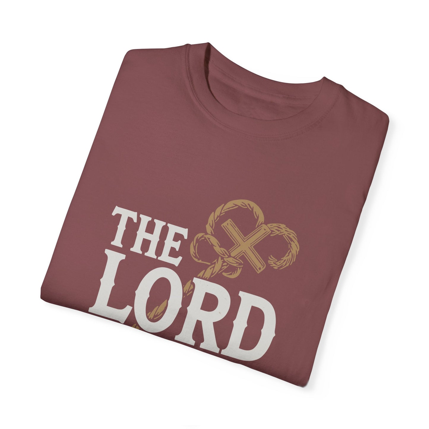 Unisex Garment-Dyed T-shirt - 'The Lord is My Shepherd' Psalm 23:1 Design - Christian Shirts and More