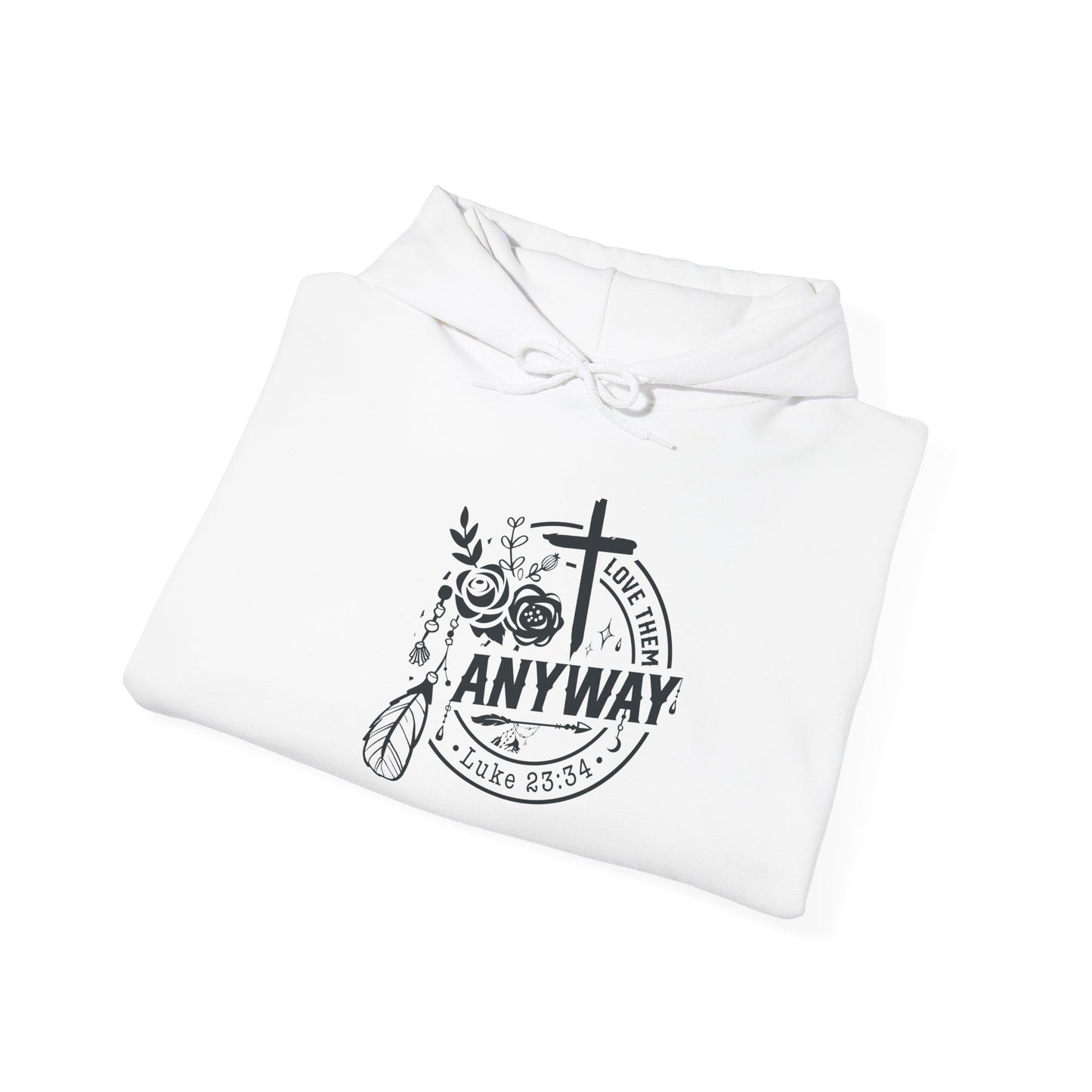 Inspirational Floral Hooded Sweatshirt - Unisex Heavy Blend™ - Christian Shirts and More