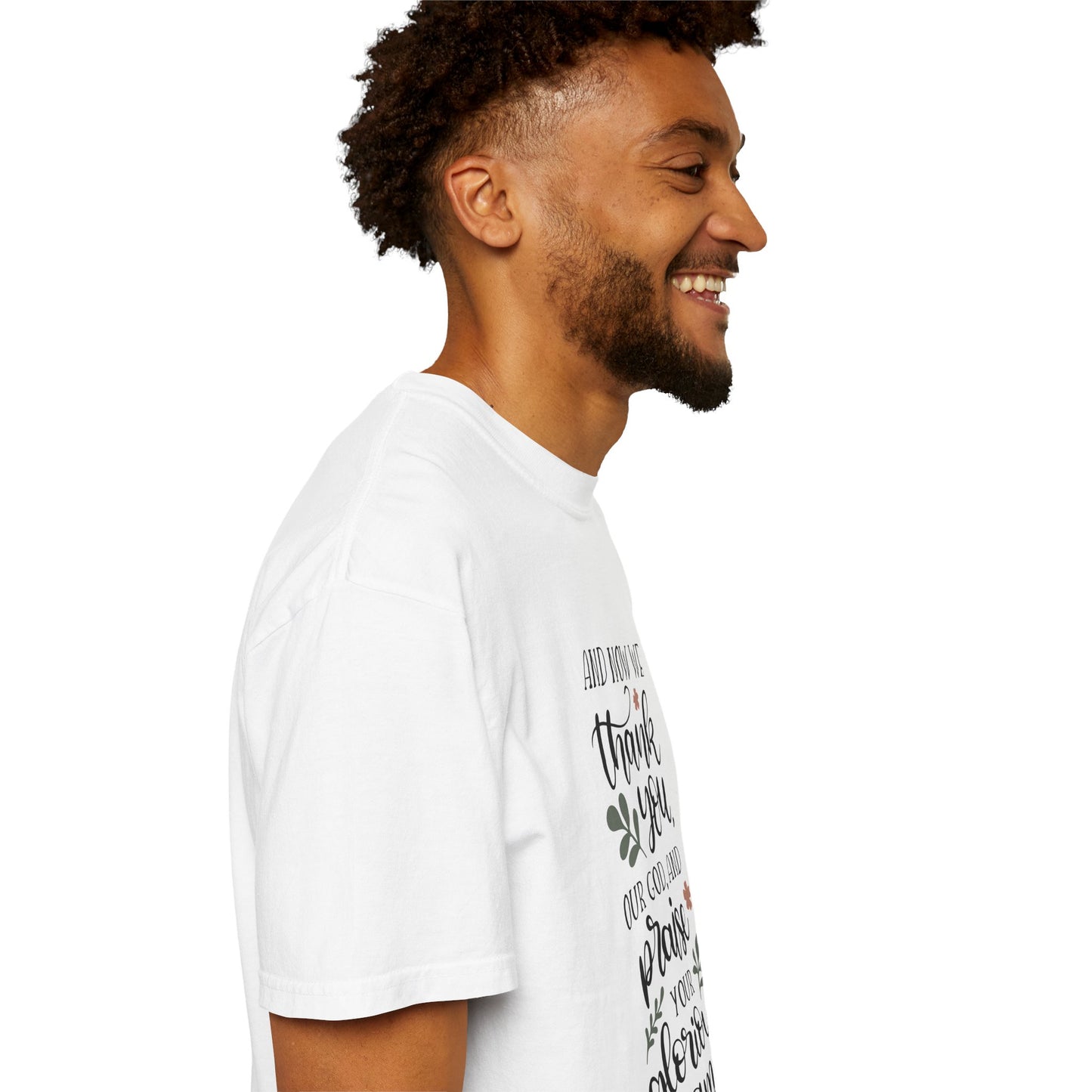 Christian Thank You Floral T-Shirt - Unisex Garment-Dyed Tee for Everyday Inspiration