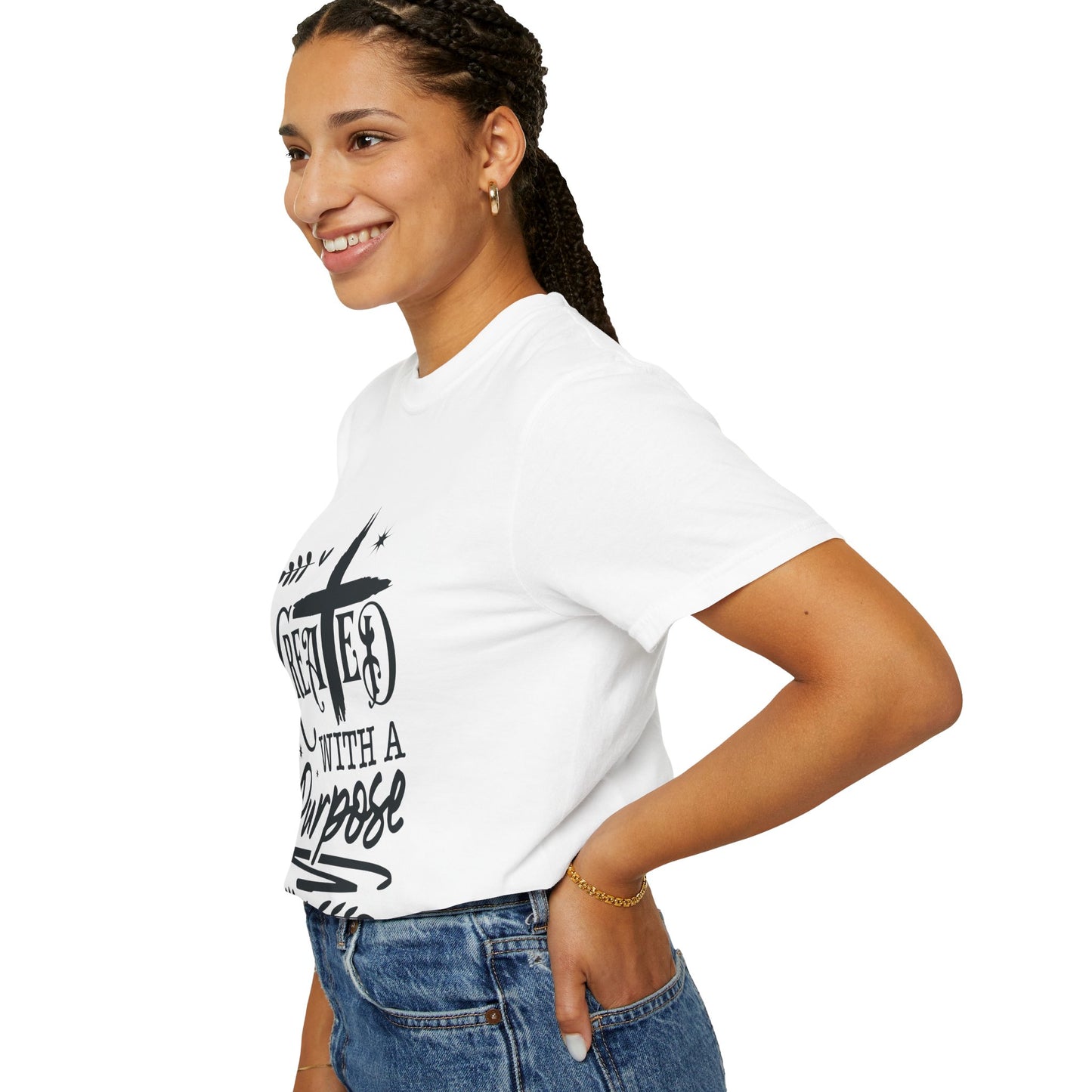 Unisex Purpose-Driven Garment-Dyed T-Shirt | Created with a Purpose Design - Christian Shirts and More