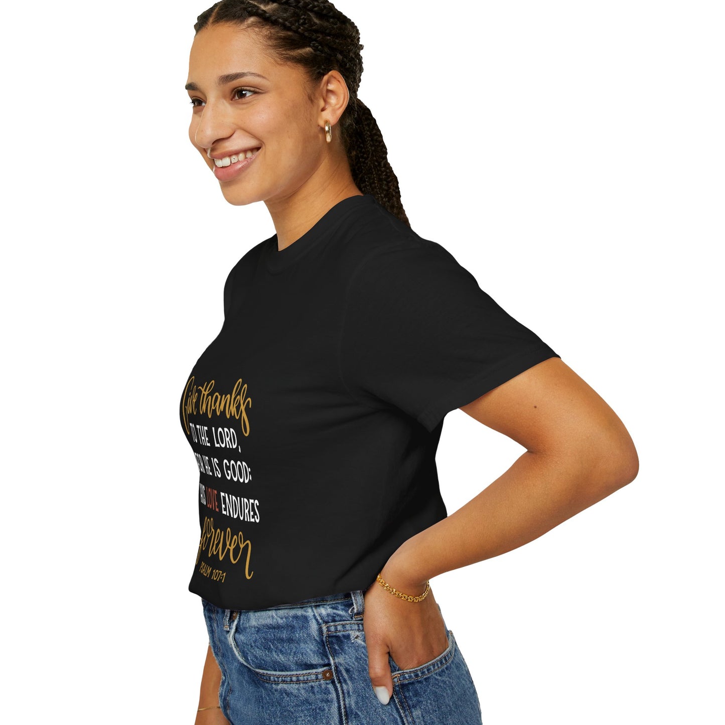 Inspirational Bible Verse T-Shirt - Give Thanks to the Lord