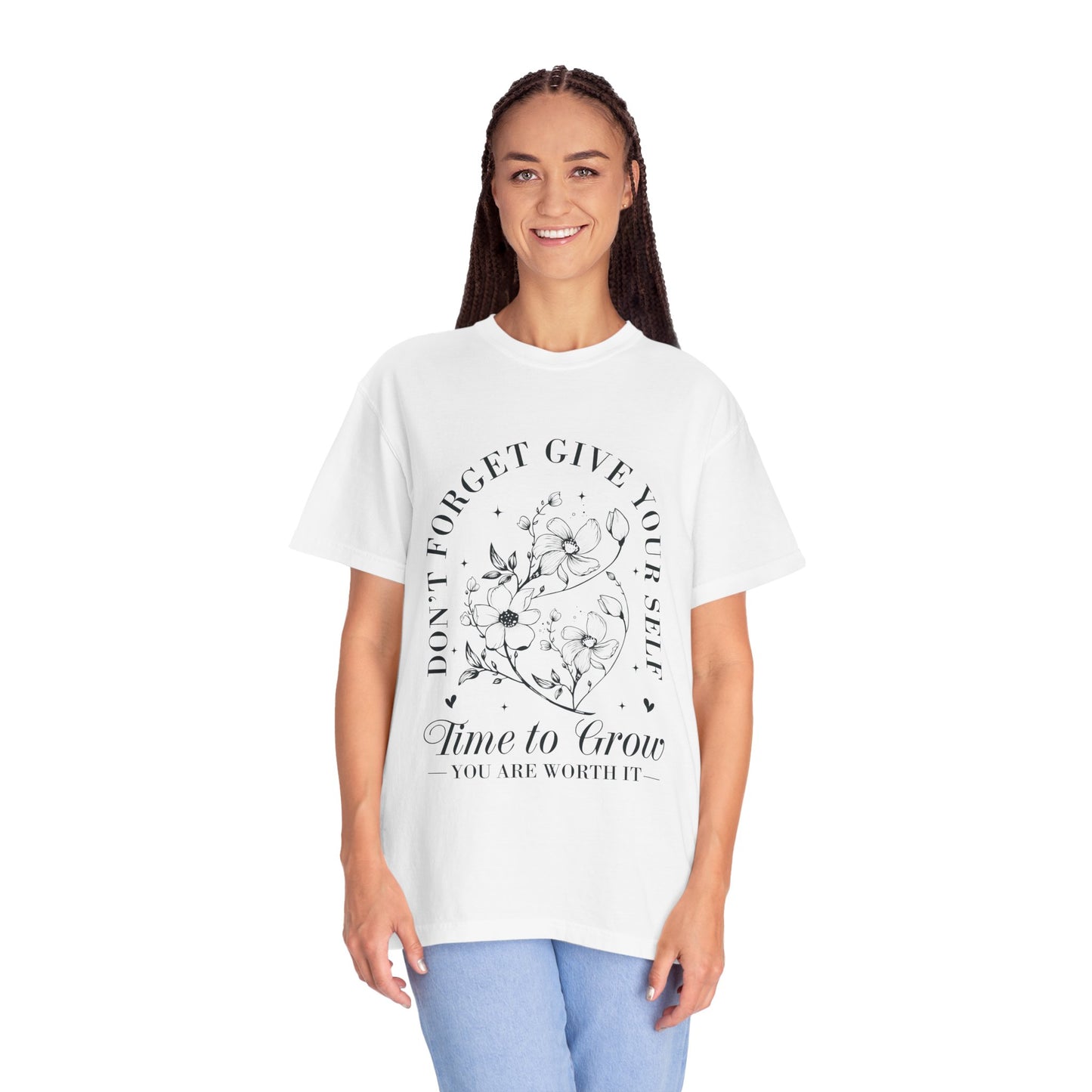 Unisex Garment-Dyed T-shirt - Embrace Growth & Self-Care - Christian Shirts and More