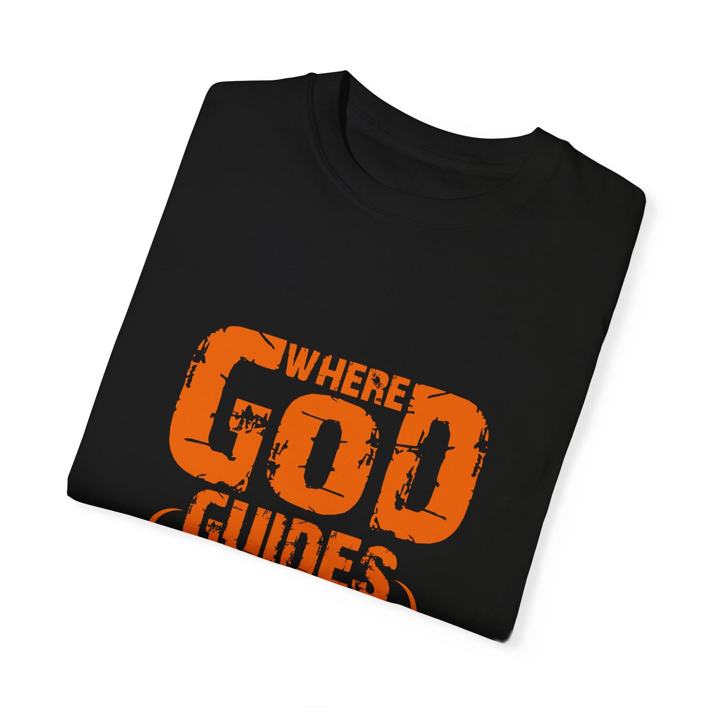 Inspirational Unisex T-Shirt - 'Where God Guides He Provides' | Faith-based Apparel - Christian Shirts and More