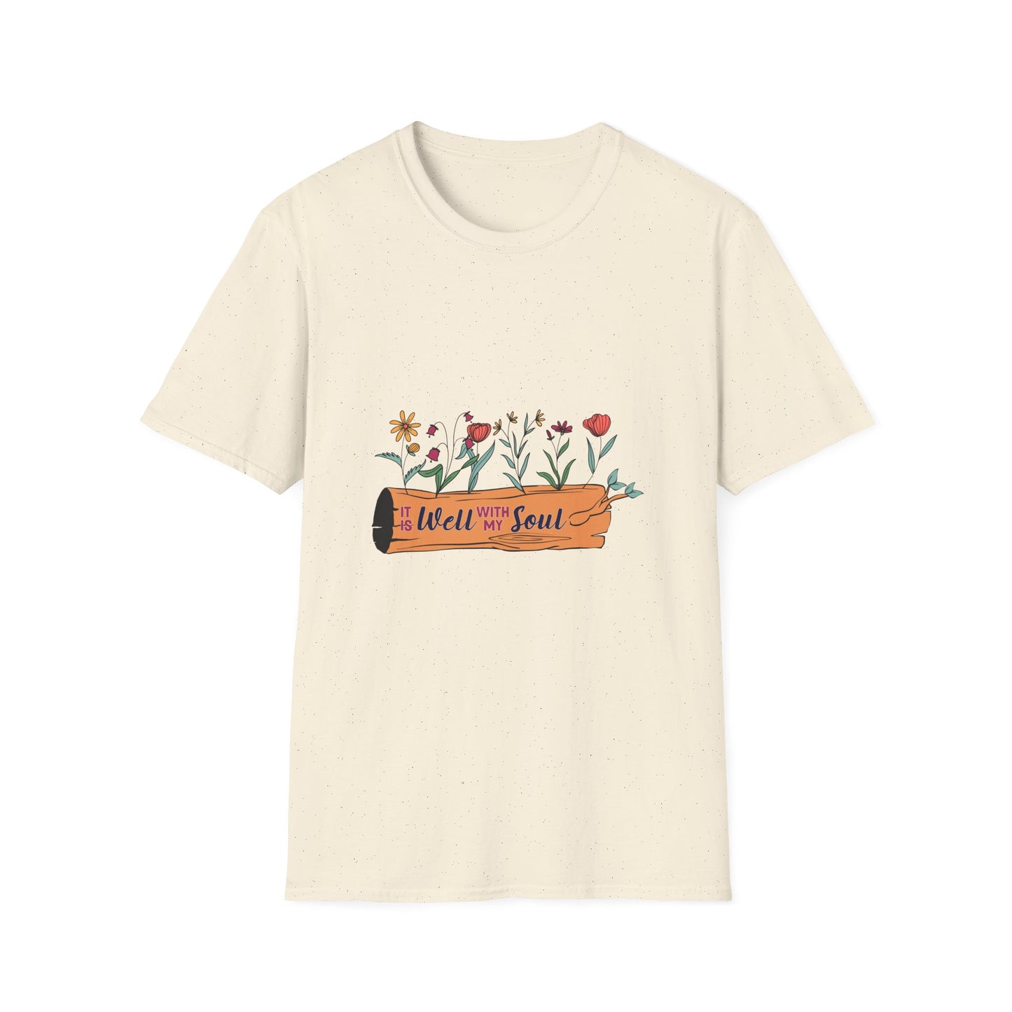 Well With My Soul Unisex T-Shirt - Nature-Inspired Floral Design - Christian Shirts and More